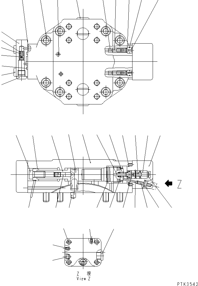 Komatsu parts book diagram for PW150ES-6K S/N K30001-UP: TRAVEL MOTOR ? REAR (INNER PARTS) (2/2) (20 KPH)