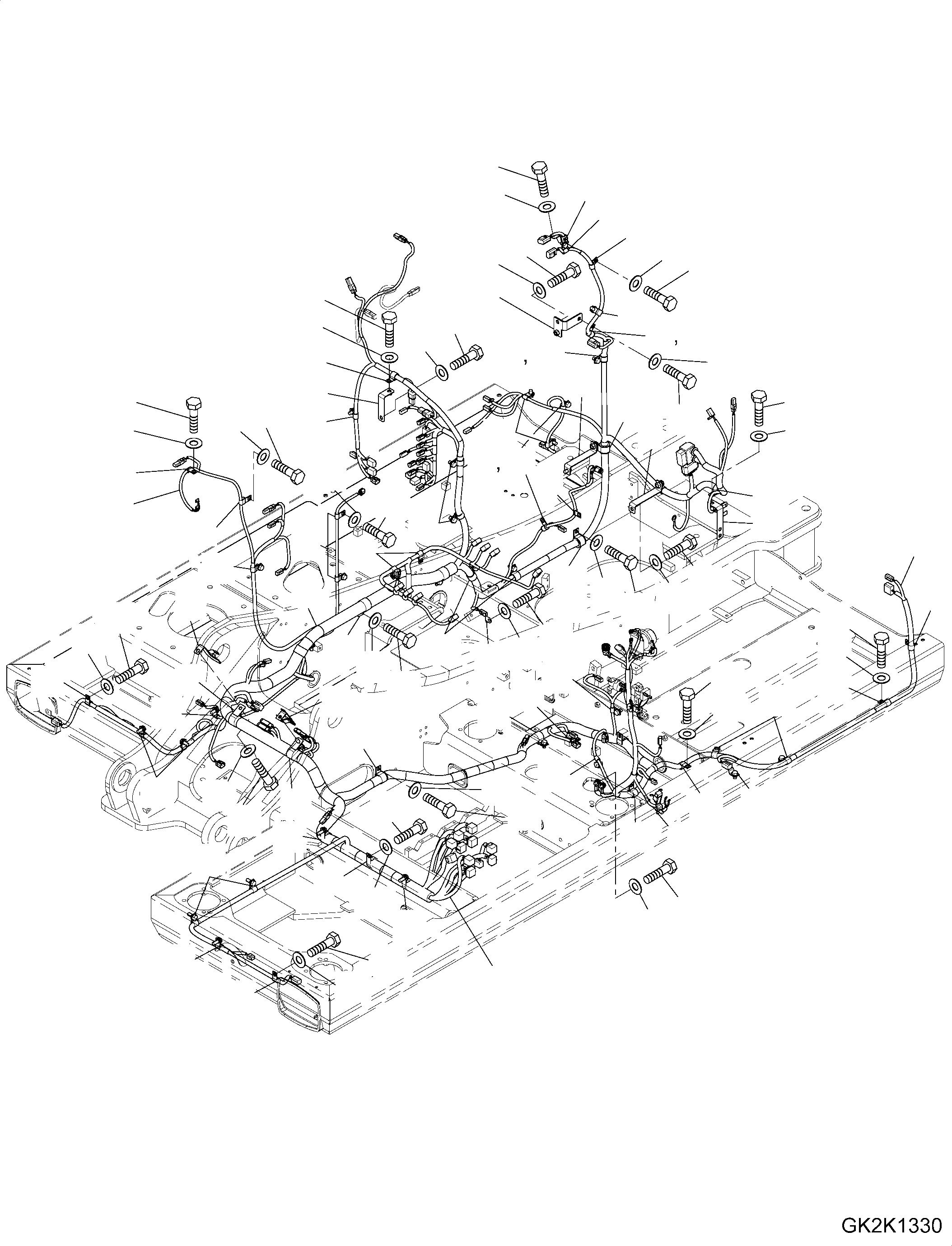 Excavators Komatsu / PW180-10 S/N H60051-UP(PW18010H) / Electric Wiring Harness, Main Wiring Harness(E002002 : E0200-001002)