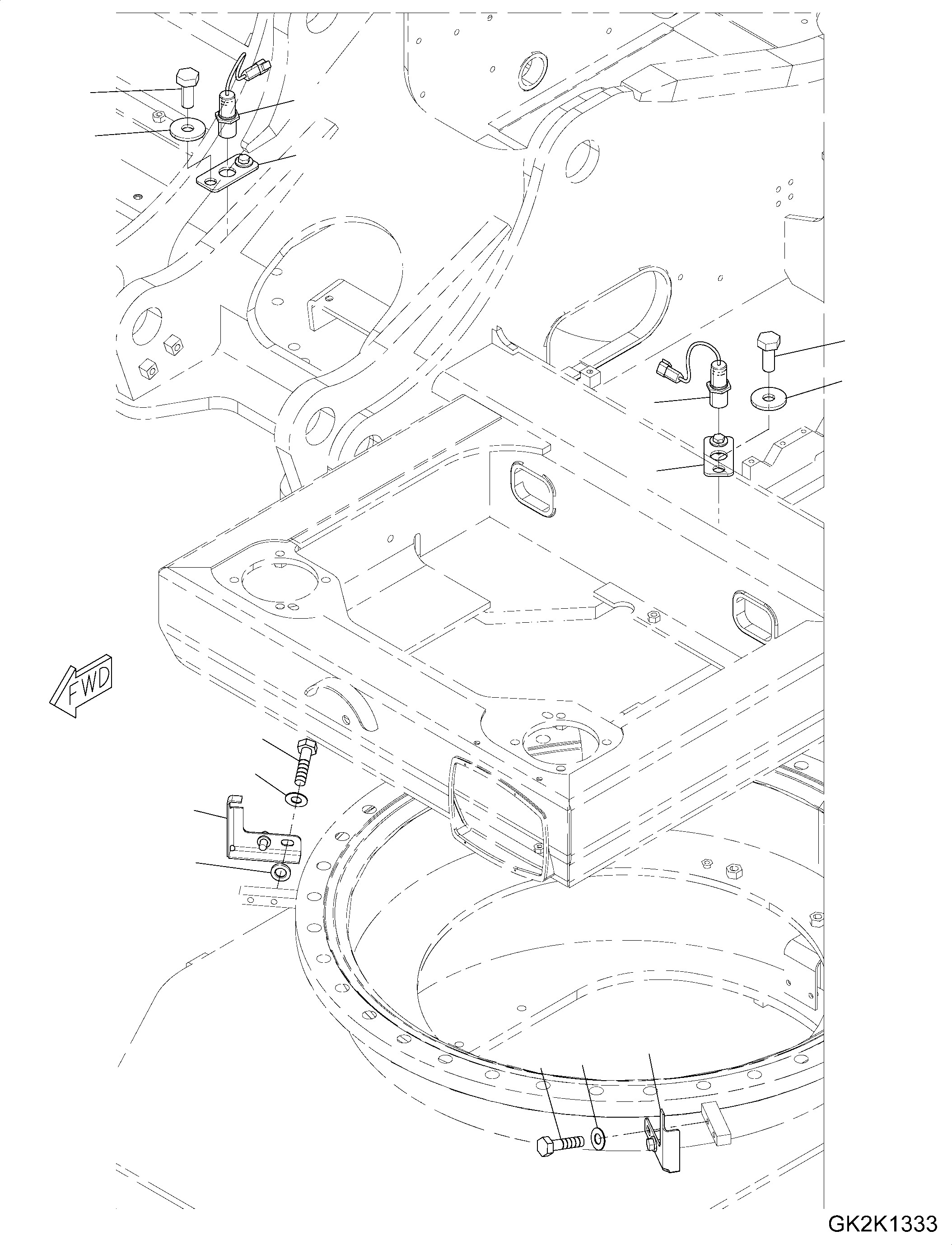 Excavators Komatsu / PW180-10 S/N H60051-UP(PW18010H) / Electric Wiring Harness, Swing Position Sensor(E002005 : E0200-001005)