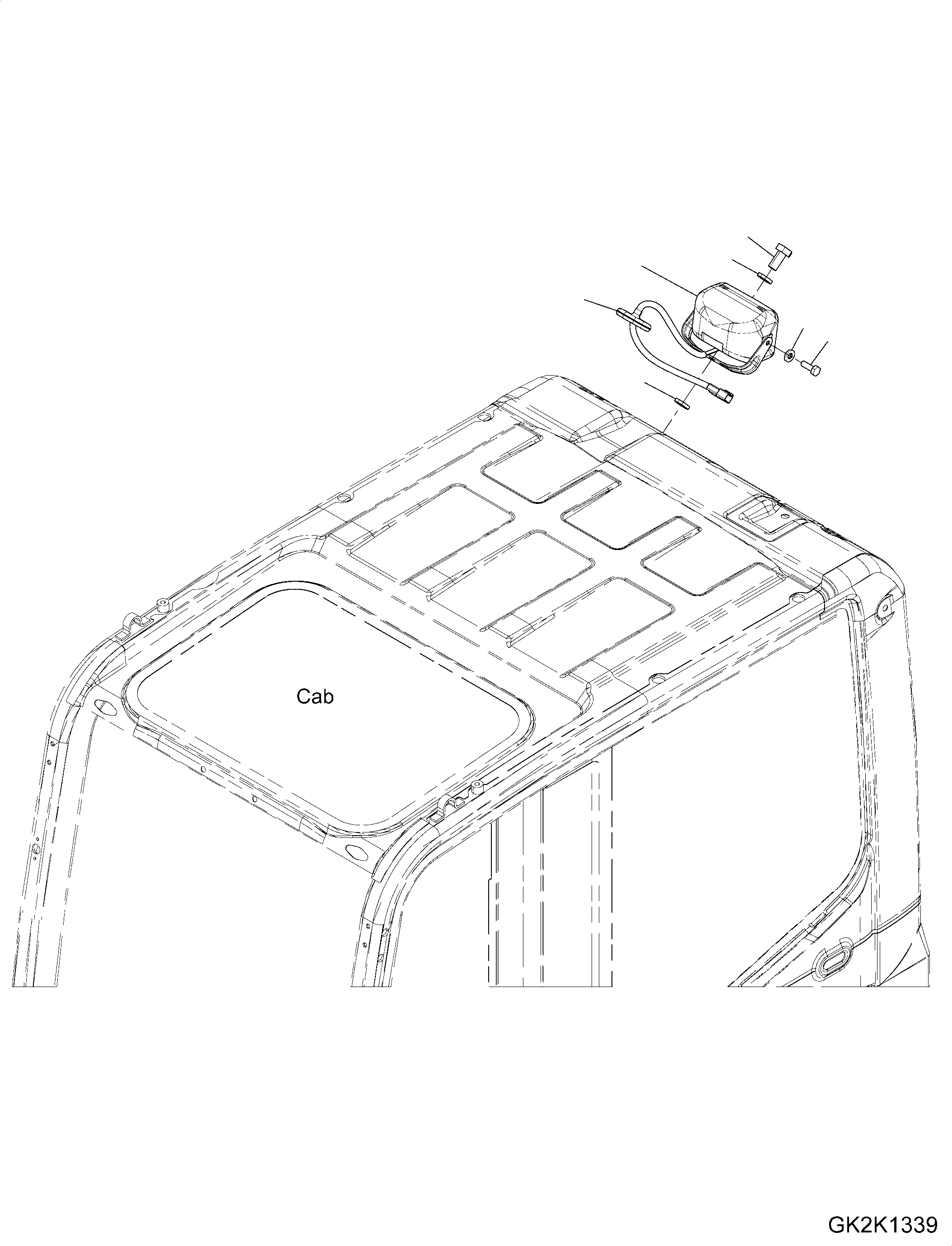 Excavators Komatsu / PW180-10 S/N H60051-UP(PW18010H) / Additional Working Lamp, Cab Rear(E012001 : E0314-001001)