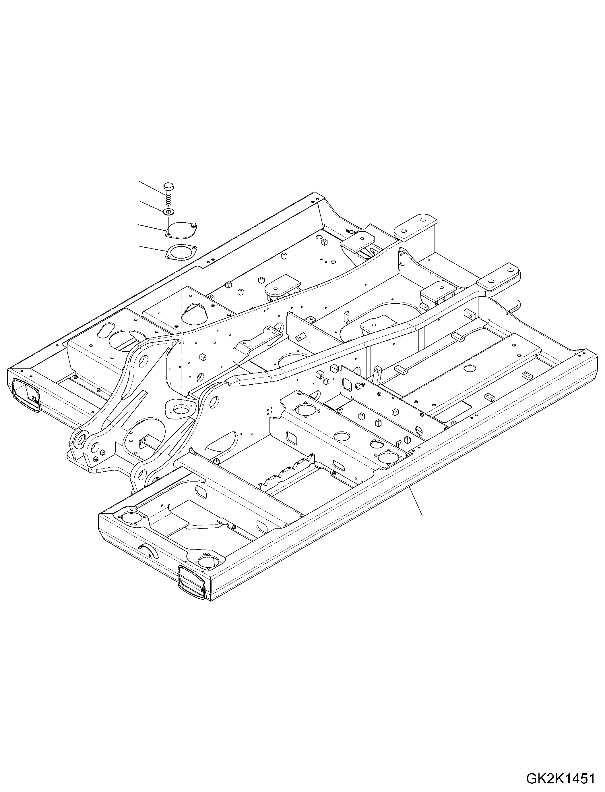 Excavators Komatsu / PW180-10 S/N H60051-UP(PW18010H) / Revolving Frame, Frame, Grease Bath Cover(J001001 : J1110-001001)