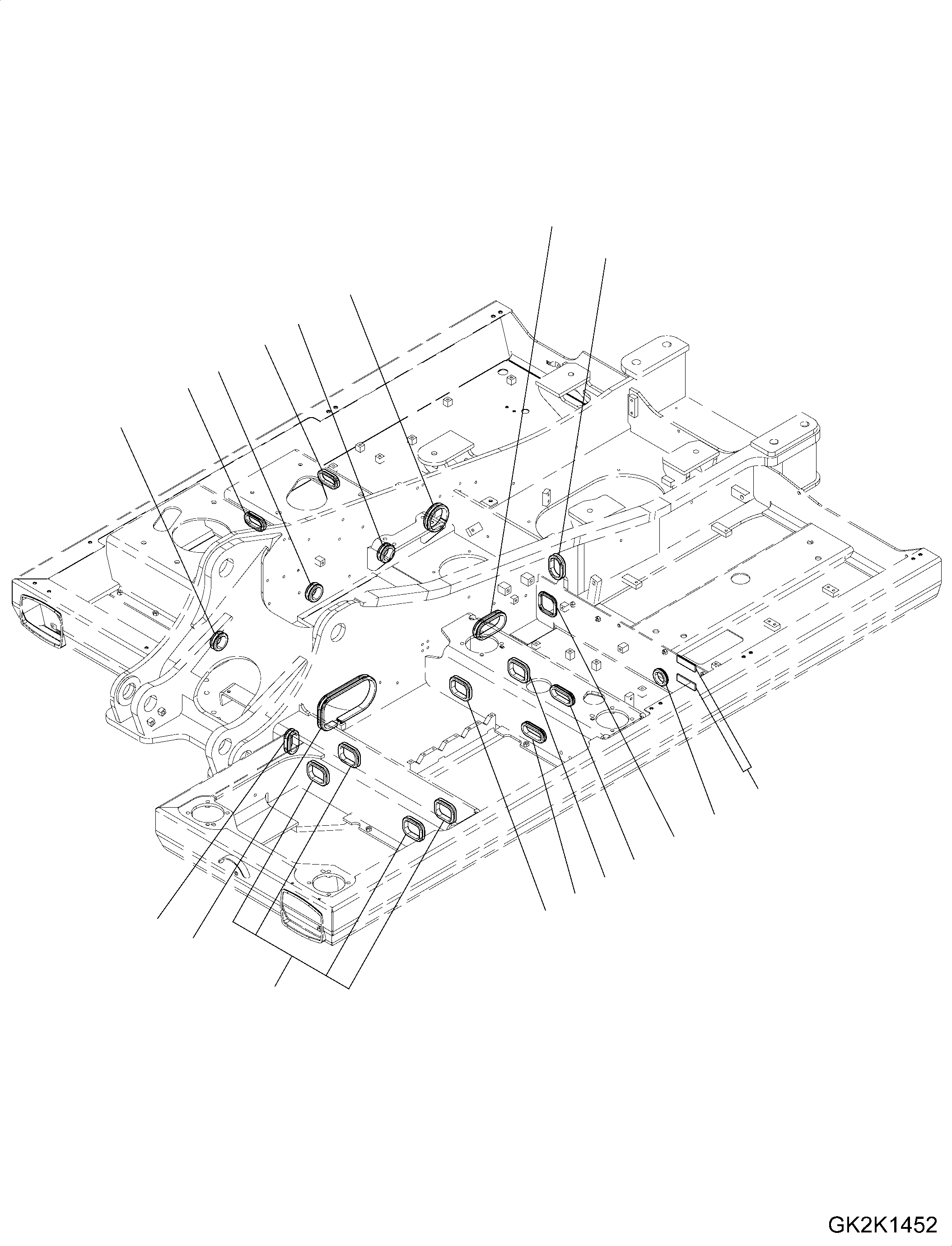 Excavators Komatsu / PW180-10 S/N H60051-UP(PW18010H) / Revolving Frame, Grommets(J001002 : J1110-001002)