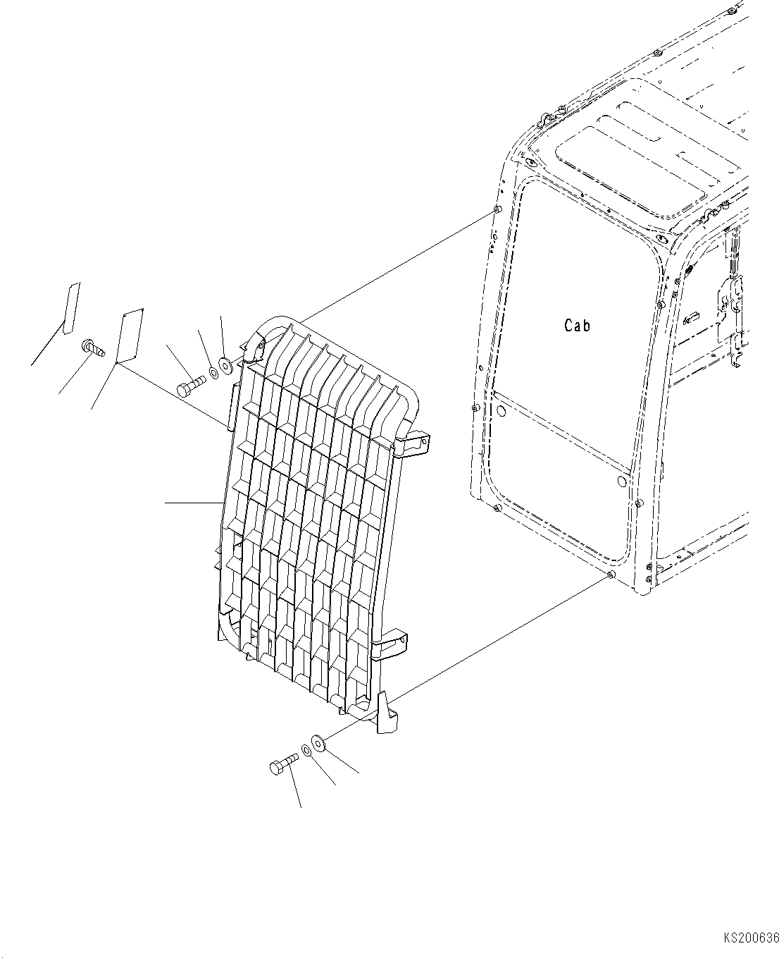 Excavators Komatsu / PW180-10 S/N H60051-UP(PW18010H) / Front Guard, Full(K007001 : K0230-001001)
