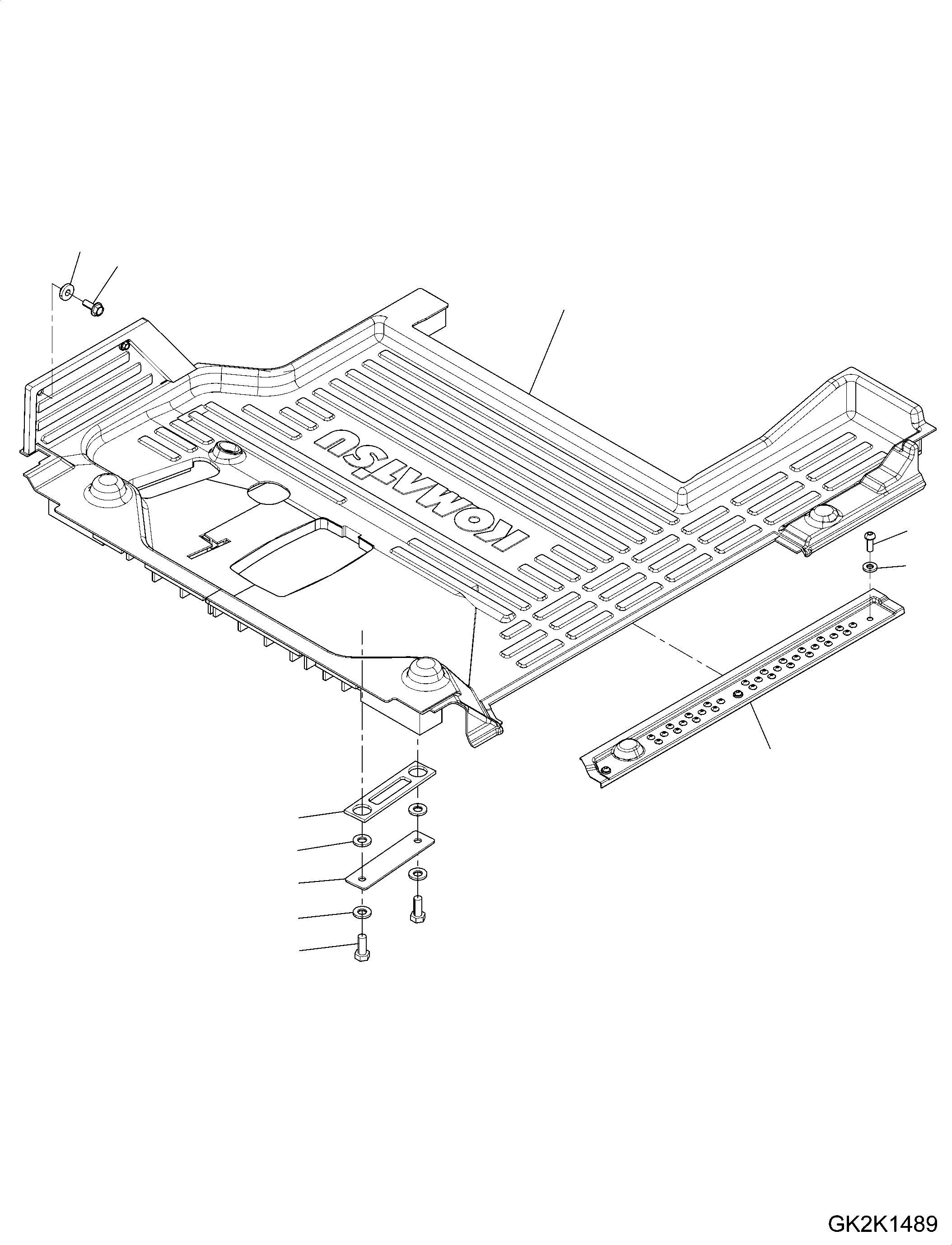 Excavators Komatsu / PW180-10 S/N H60051-UP(PW18010H) / Floor Mat, for One-Piece Boom(K008001 : K0310-001001)