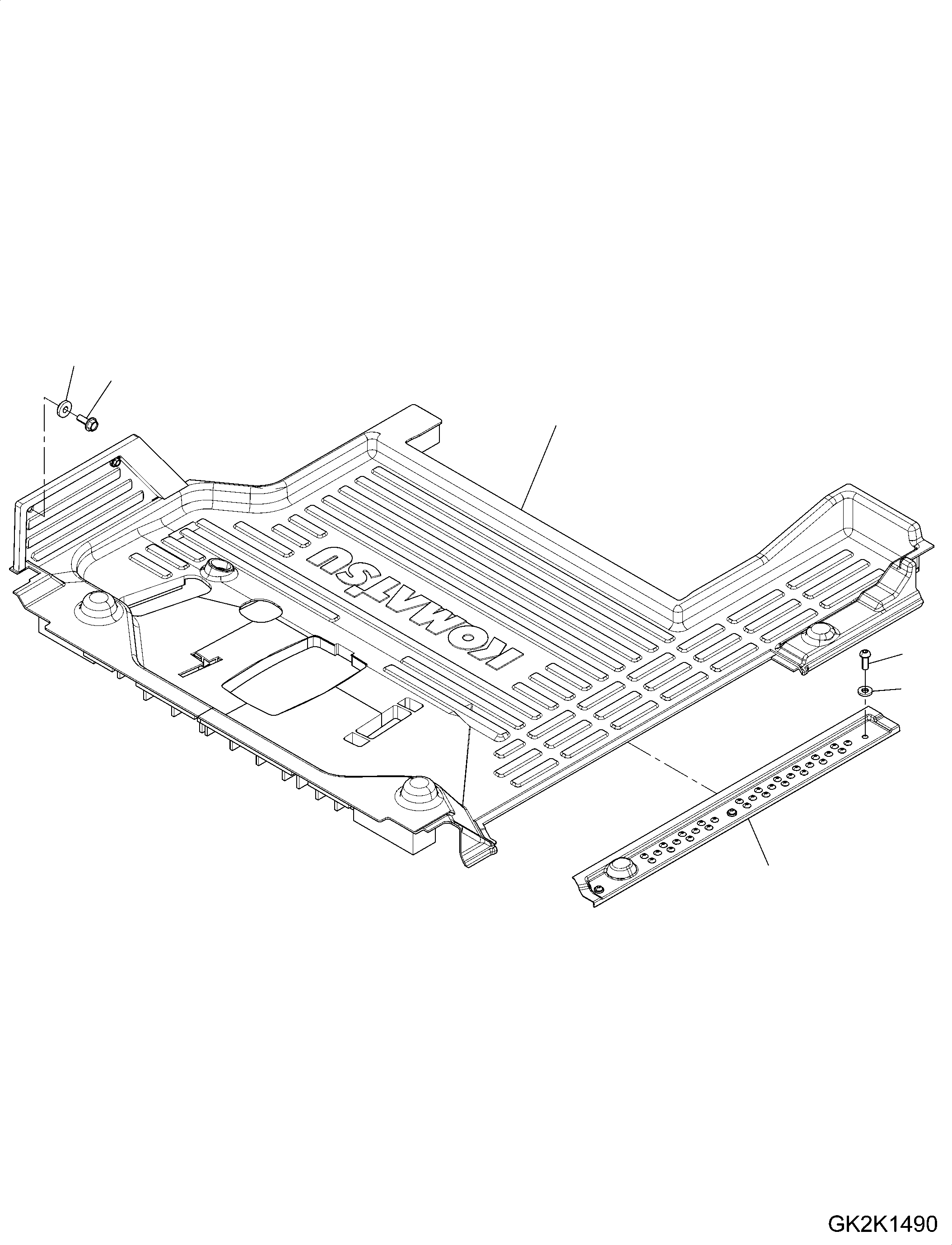 Excavators Komatsu / PW180-10 S/N H60051-UP(PW18010H) / Floor Mat, for Two-Piece Boom(K009001 : K0310-002001)