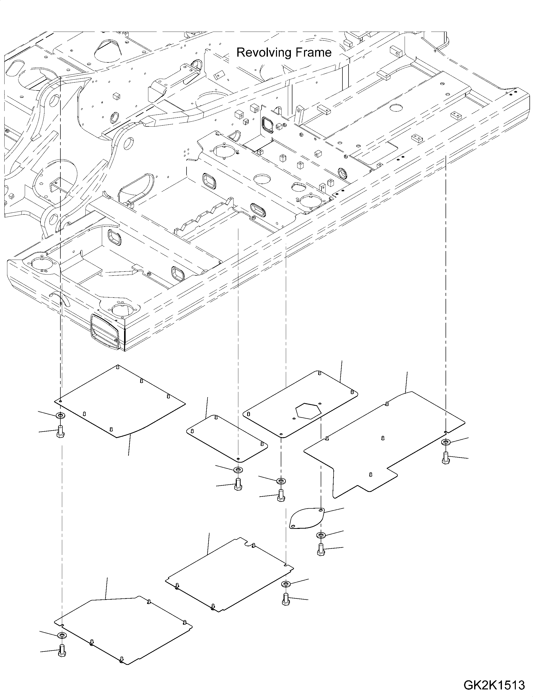 Excavators Komatsu / PW180-10 S/N H60051-UP(PW18010H) / Under Cover(M011001 : M1810-001001)