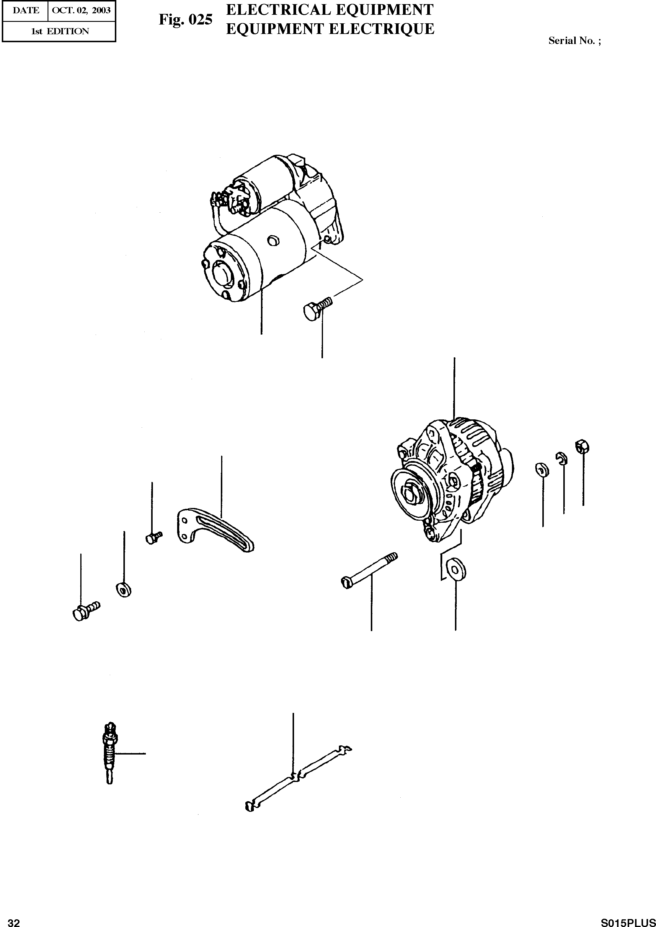 Other: DOOSAN-DAEWOO / SOLAR 015PLUS (S/N. 20001 ~ )(S015P-C) / ELECTRICAL EQUIPMENT(025 : 025)