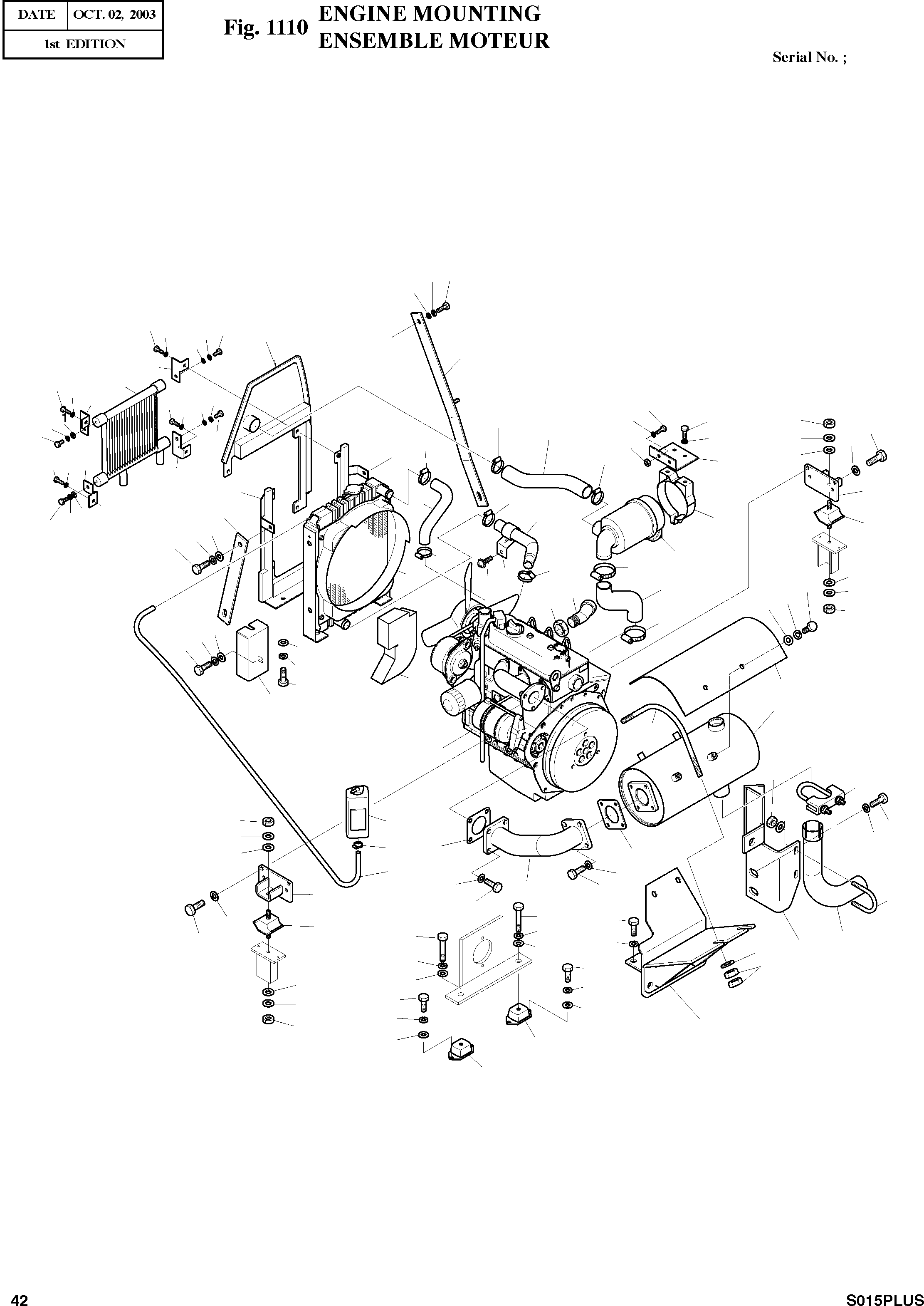 Other: DOOSAN-DAEWOO / SOLAR 015PLUS (S/N. 20001 ~ )(S015P-C) / ENGINE MOUNTING(1110 : 1110)