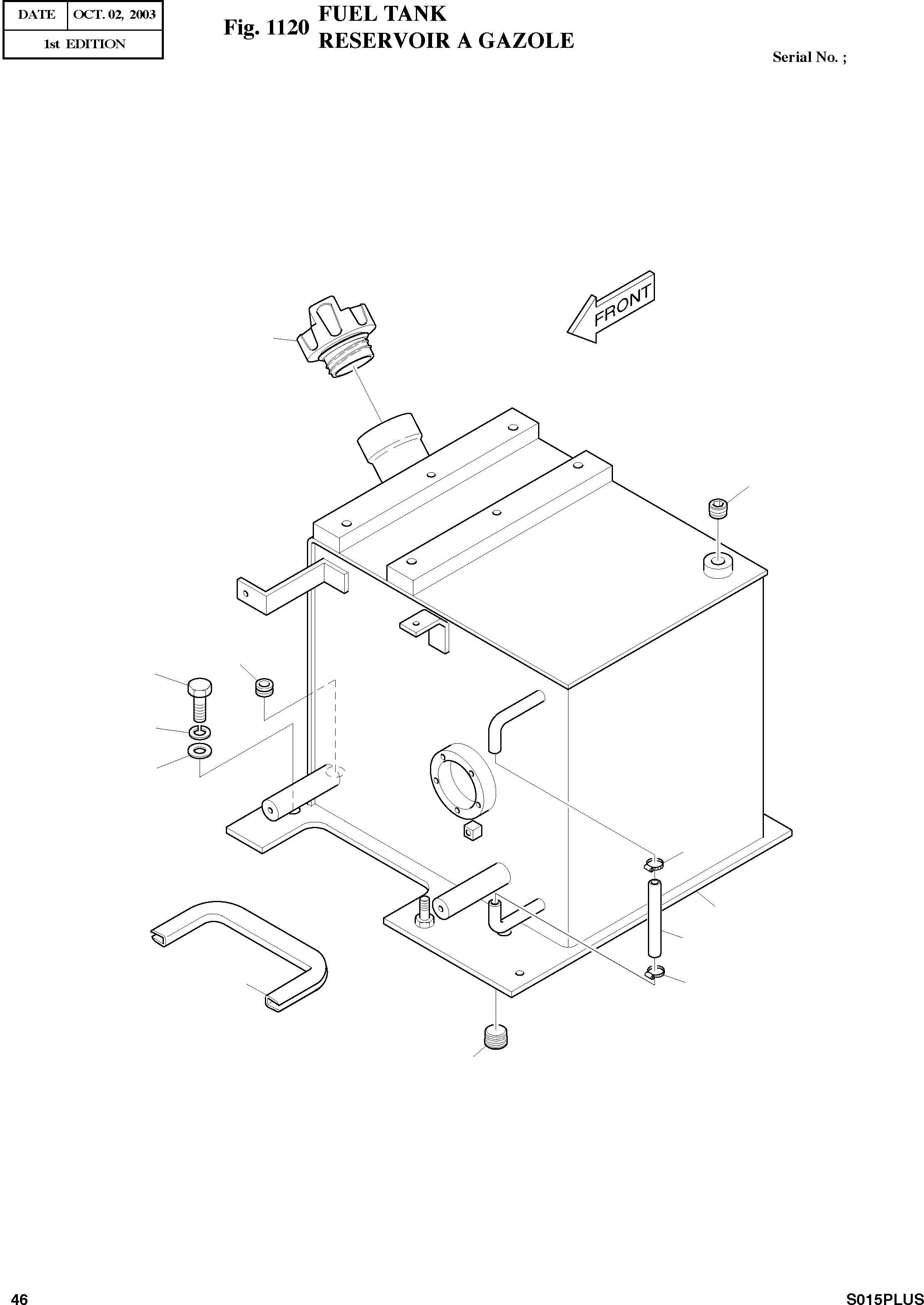 Other: DOOSAN-DAEWOO / SOLAR 015PLUS (S/N. 20001 ~ )(S015P-C) / FUEL TANK(1120 : 1120)