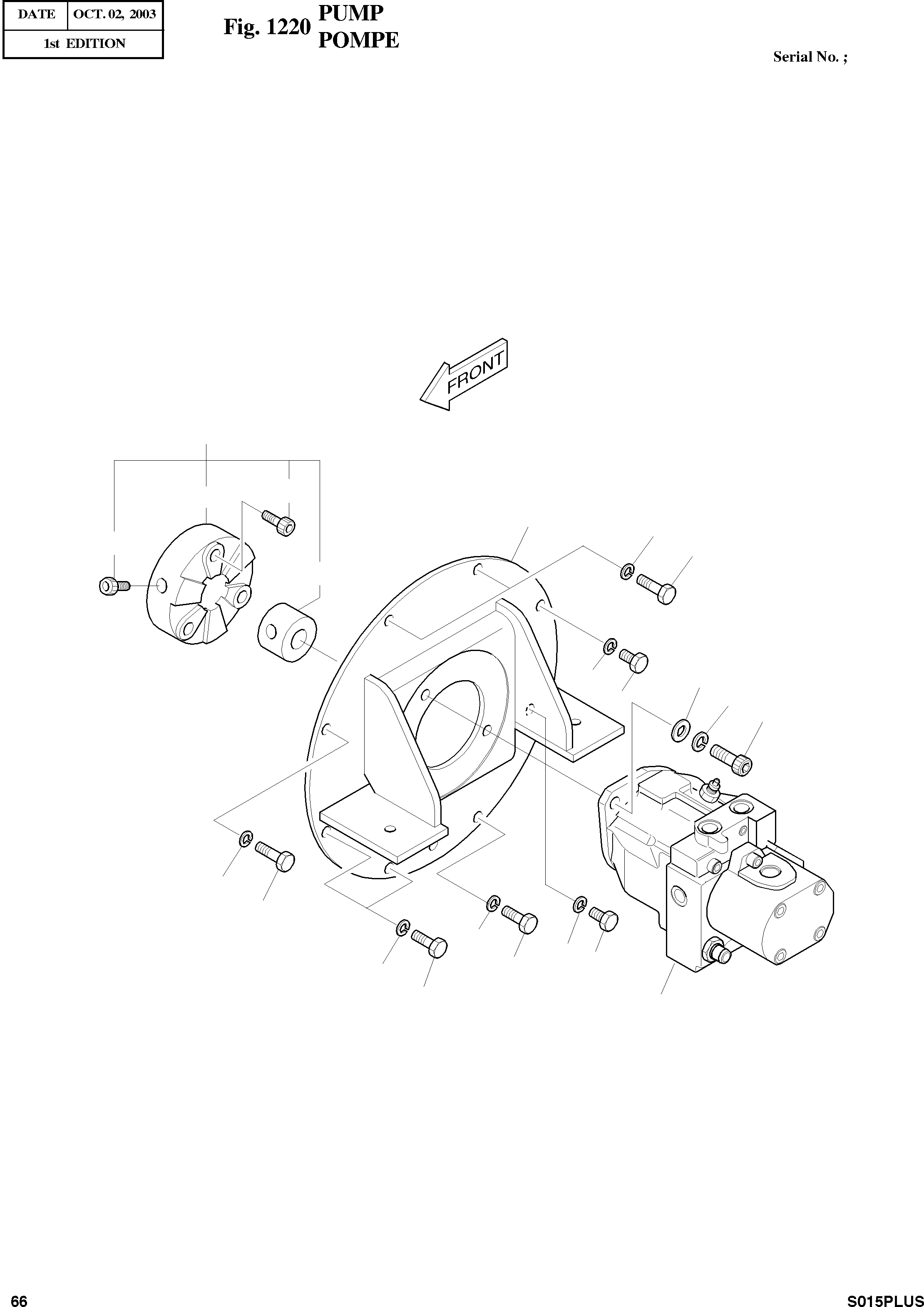 Other: DOOSAN-DAEWOO / SOLAR 015PLUS (S/N. 20001 ~ )(S015P-C) / PUMP(1220 : 1220)