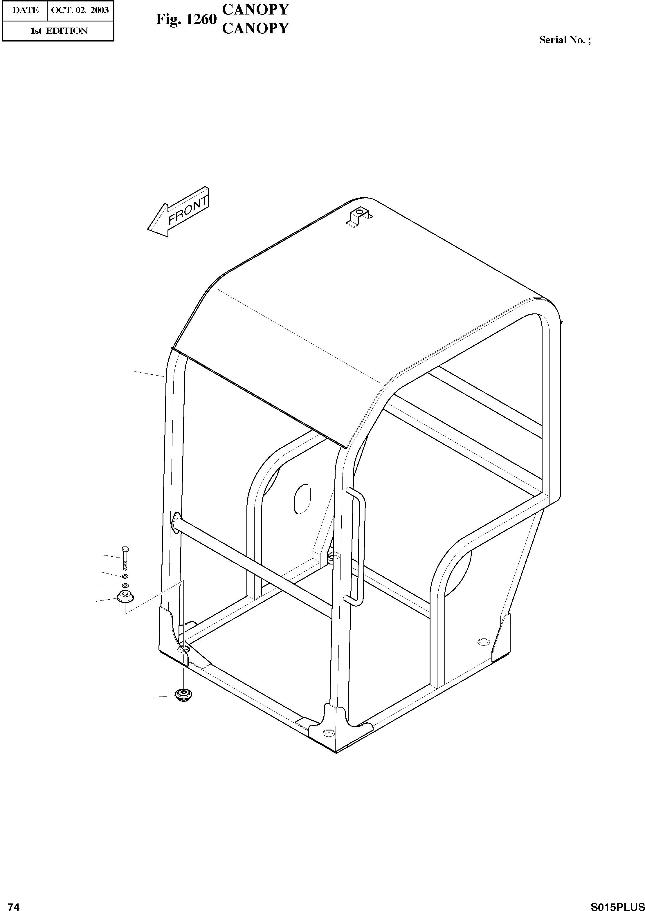 Other: DOOSAN-DAEWOO / SOLAR 015PLUS (S/N. 20001 ~ )(S015P-C) / CANOPY(1260 : 1260)
