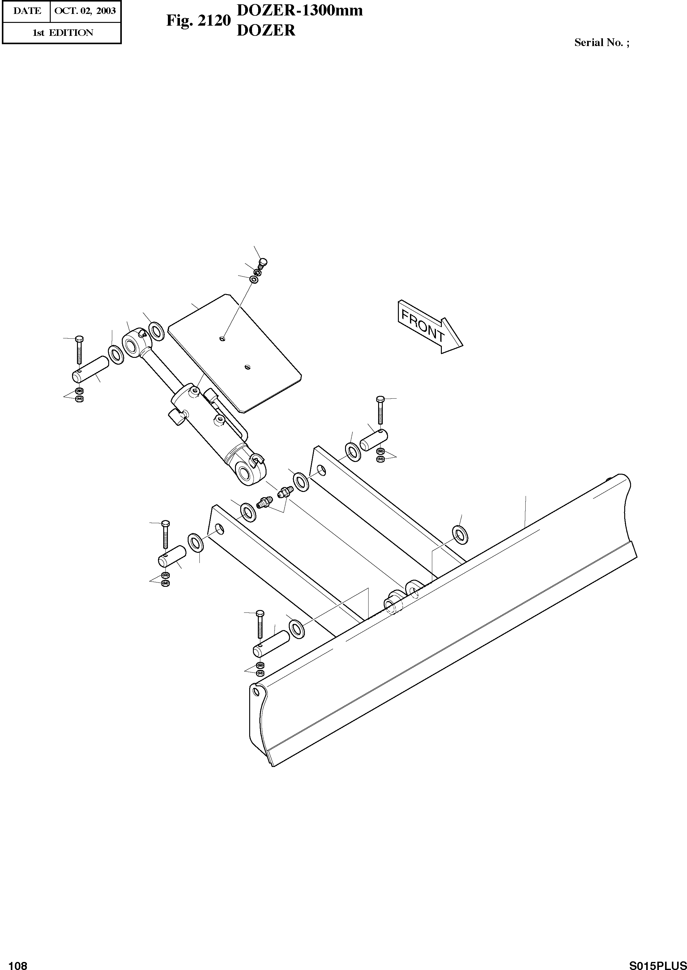 Other: DOOSAN-DAEWOO / SOLAR 015PLUS (S/N. 20001 ~ )(S015P-C) / DOZER-1300mm(2120 : 2120)