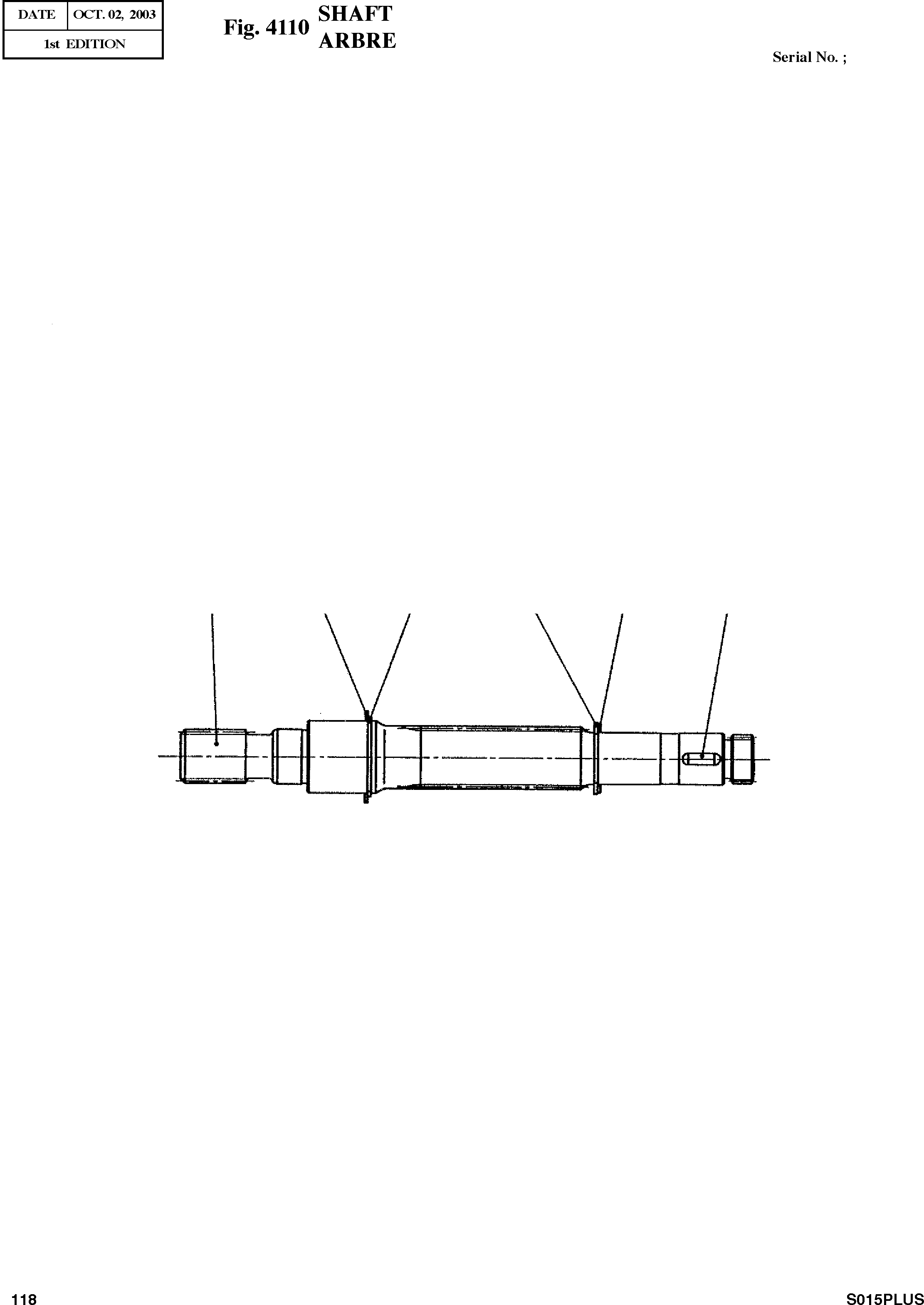 Other: DOOSAN-DAEWOO / SOLAR 015PLUS (S/N. 20001 ~ )(S015P-C) / SHAFT(4110 : 4110)