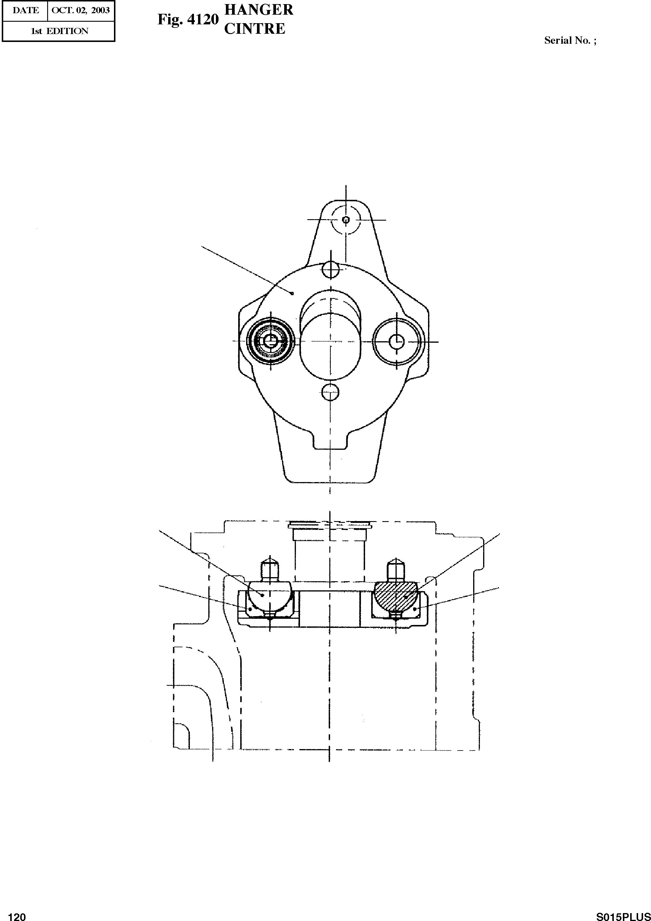 Other: DOOSAN-DAEWOO / SOLAR 015PLUS (S/N. 20001 ~ )(S015P-C) / HANGER(4120 : 4120)