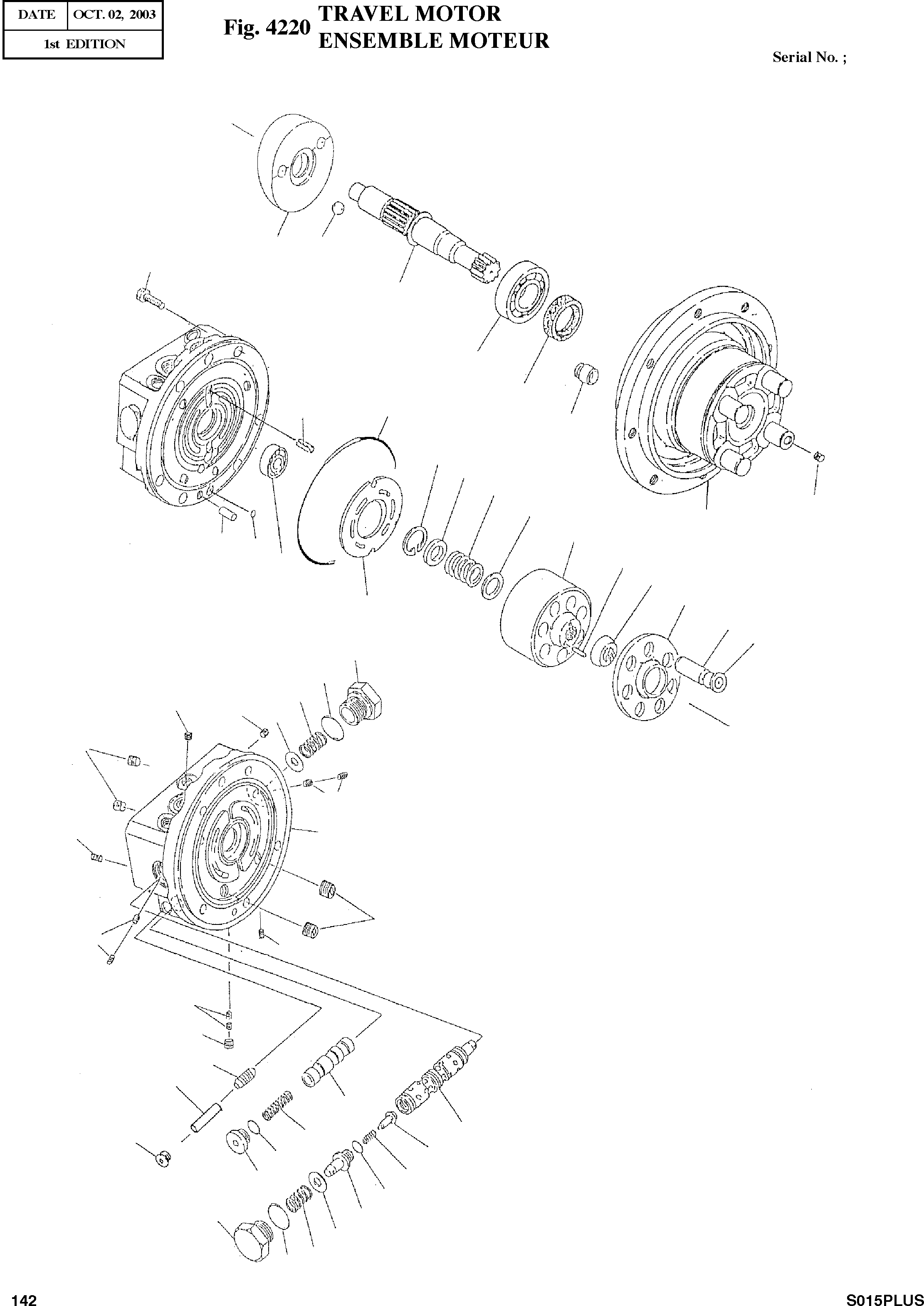 Other: DOOSAN-DAEWOO / SOLAR 015PLUS (S/N. 20001 ~ )(S015P-C) / TRAVEL MOTOR(4220 : 4220)