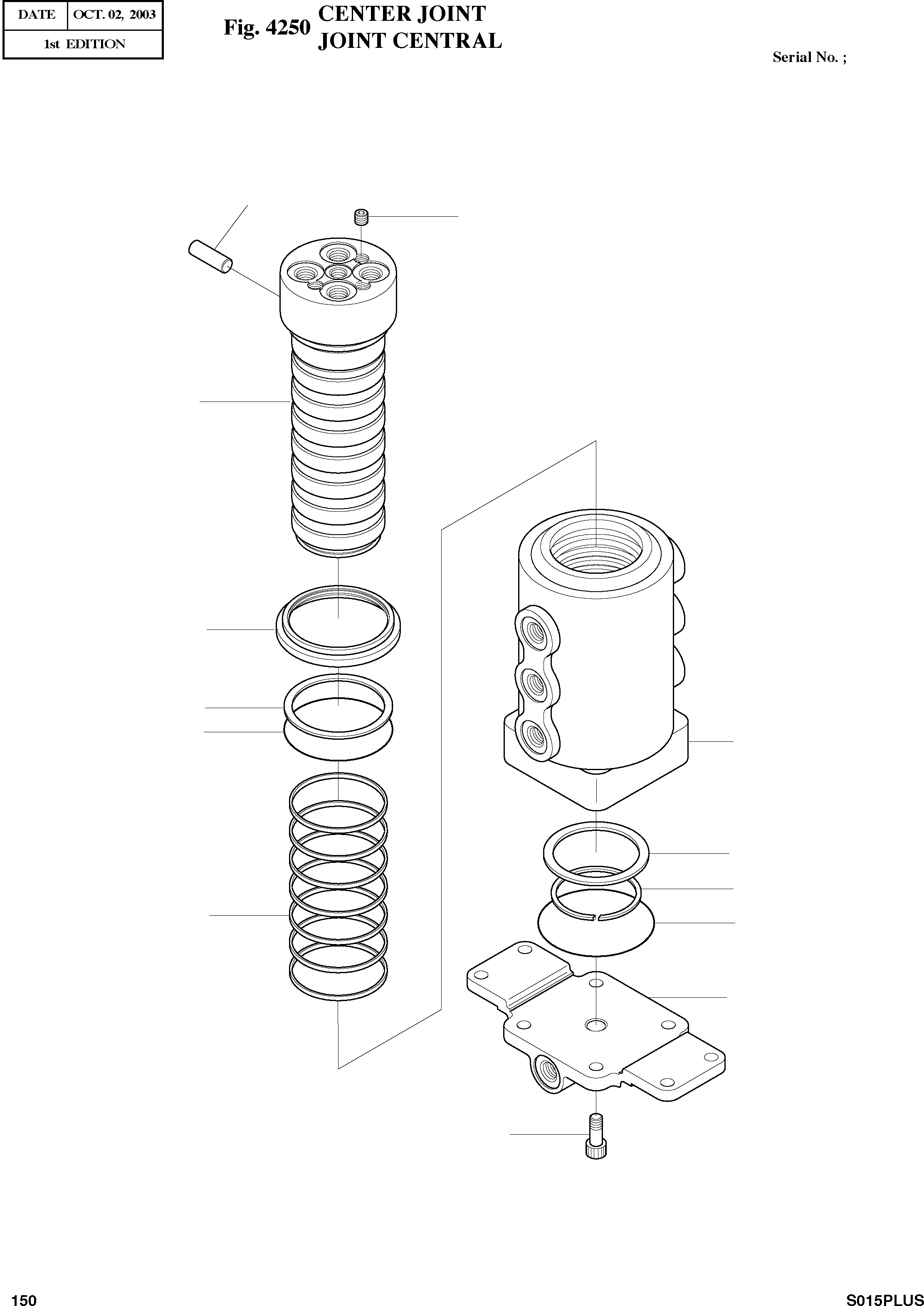 Other: DOOSAN-DAEWOO / SOLAR 015PLUS (S/N. 20001 ~ )(S015P-C) / CENTER JOINT(4250 : 4250)