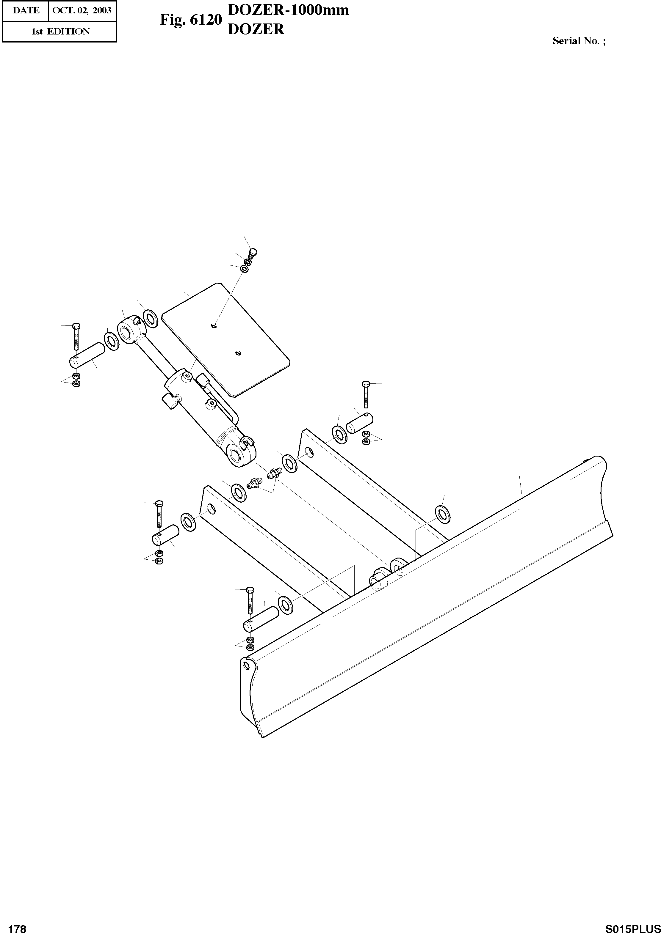 Other: DOOSAN-DAEWOO / SOLAR 015PLUS (S/N. 20001 ~ )(S015P-C) / DOZER-1000mm(6120 : 6120)