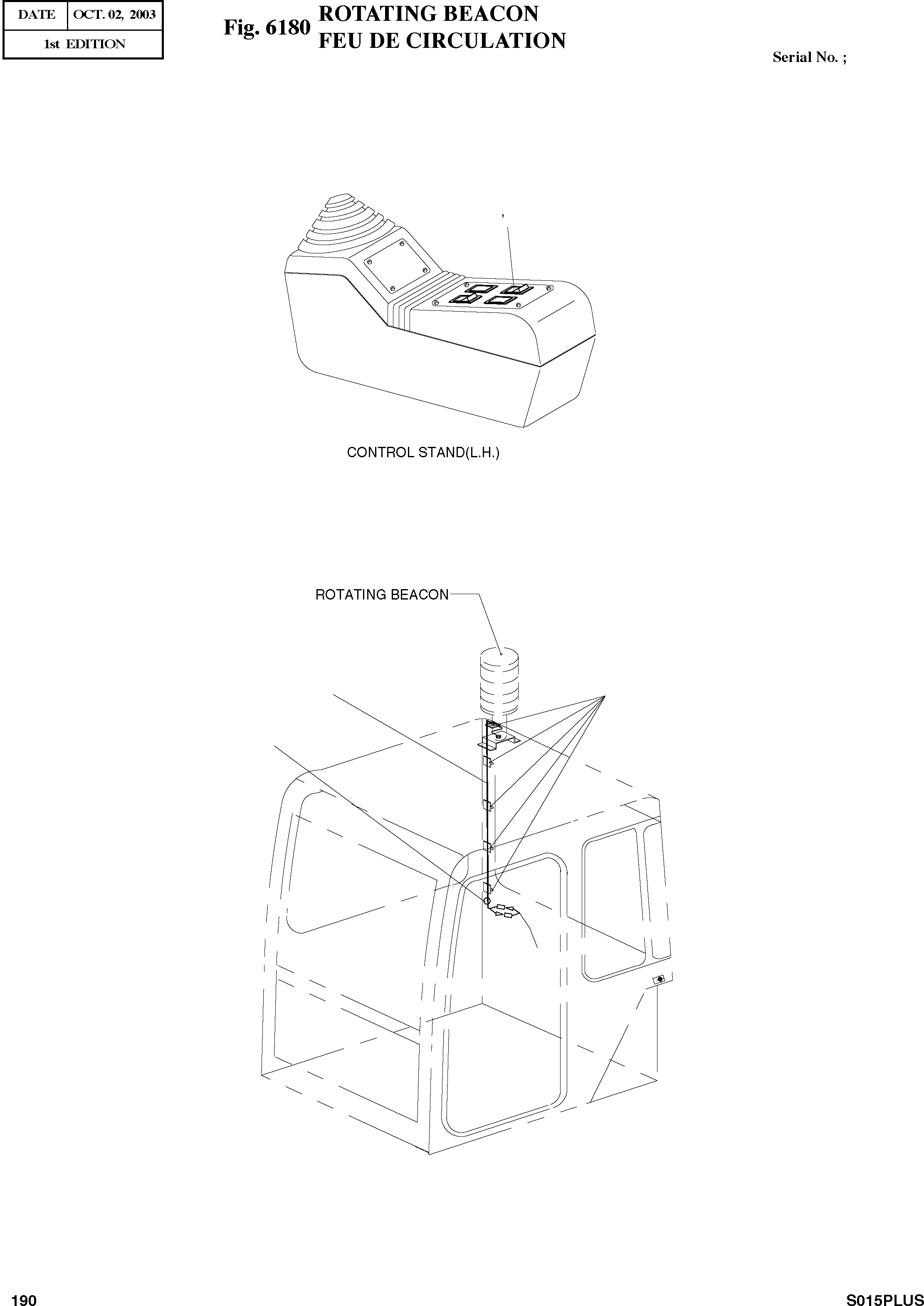 Other: DOOSAN-DAEWOO / SOLAR 015PLUS (S/N. 20001 ~ )(S015P-C) / ROTATING BEACON(6180 : 6180)
