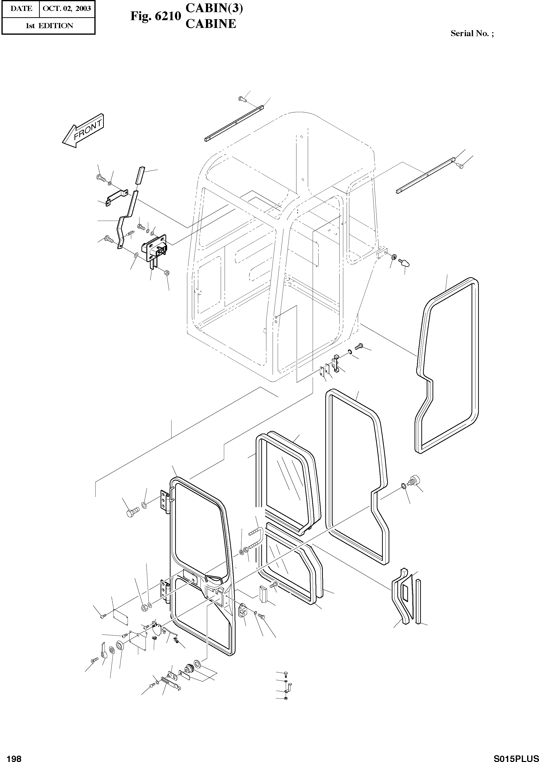 Other: DOOSAN-DAEWOO / SOLAR 015PLUS (S/N. 20001 ~ )(S015P-C) / CABIN(3)(6210 : 6210)