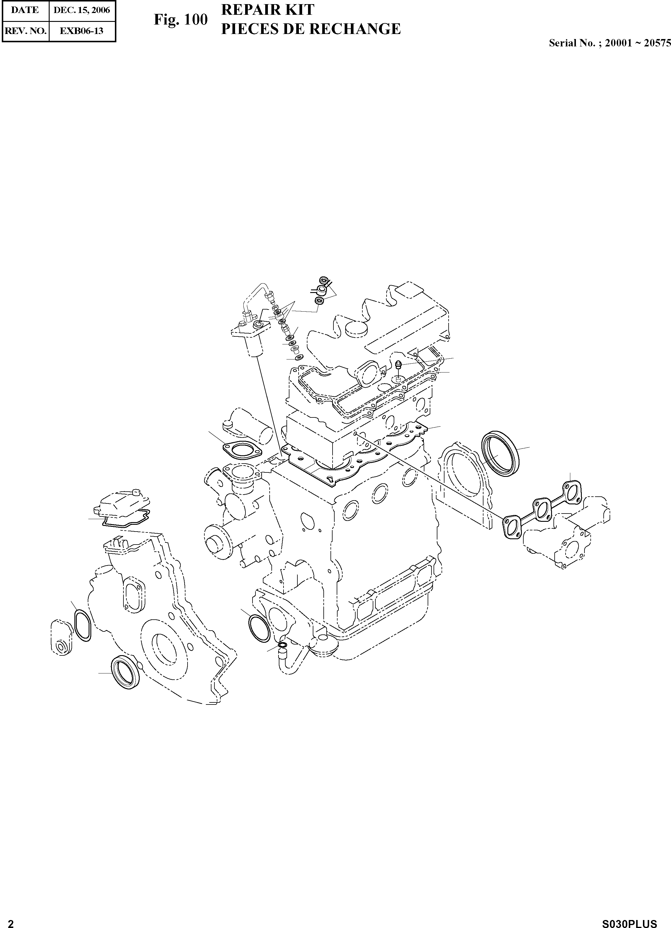 Other: DOOSAN-DAEWOO / SOLAR 030PLUS (S/N. 20001 ~ )(S030p-c) / REPAIR KIT(100 : 100)