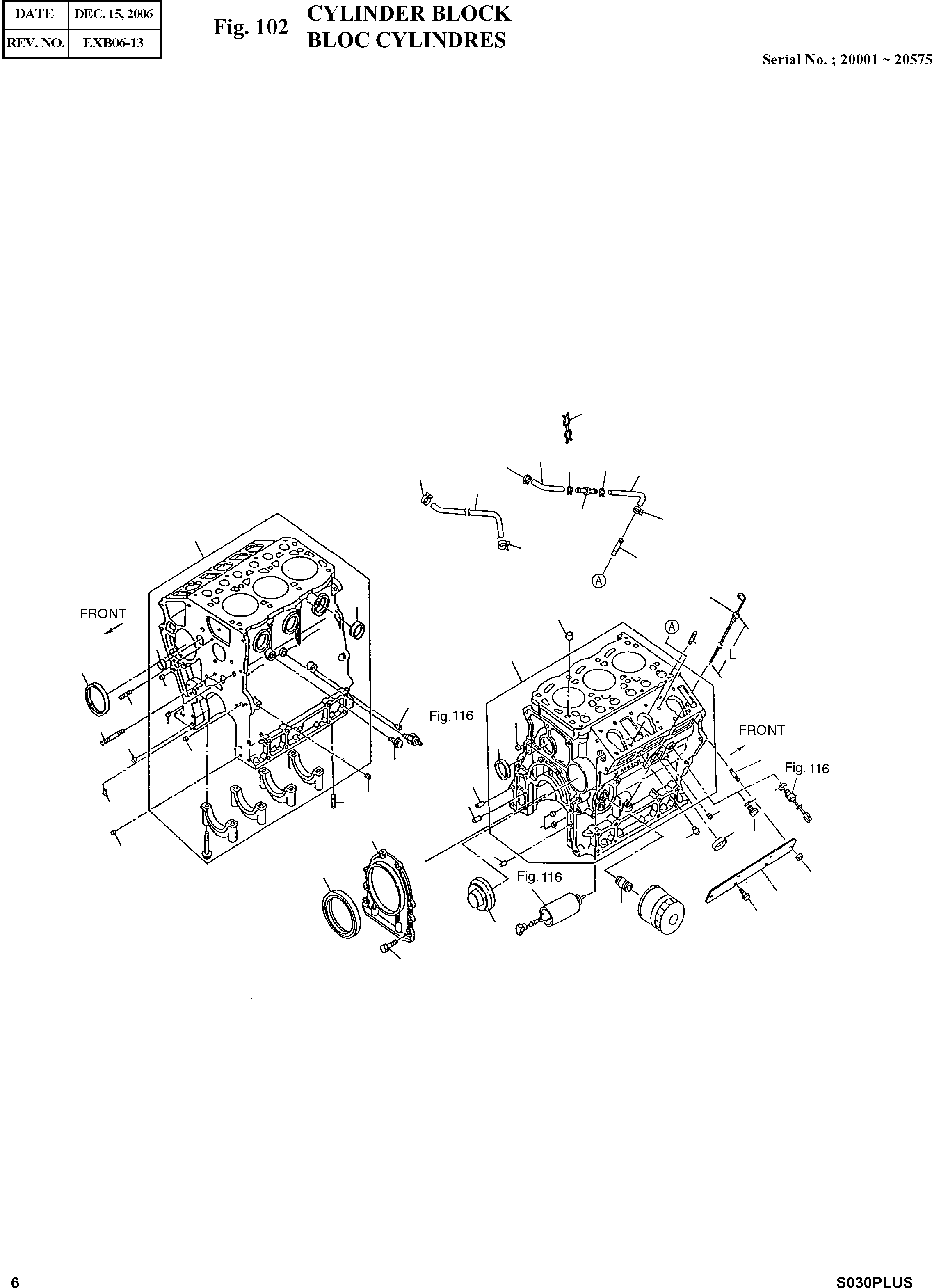 Other: DOOSAN-DAEWOO / SOLAR 030PLUS (S/N. 20001 ~ )(S030p-c) / CYLINDER BLOCK(102 : 102)