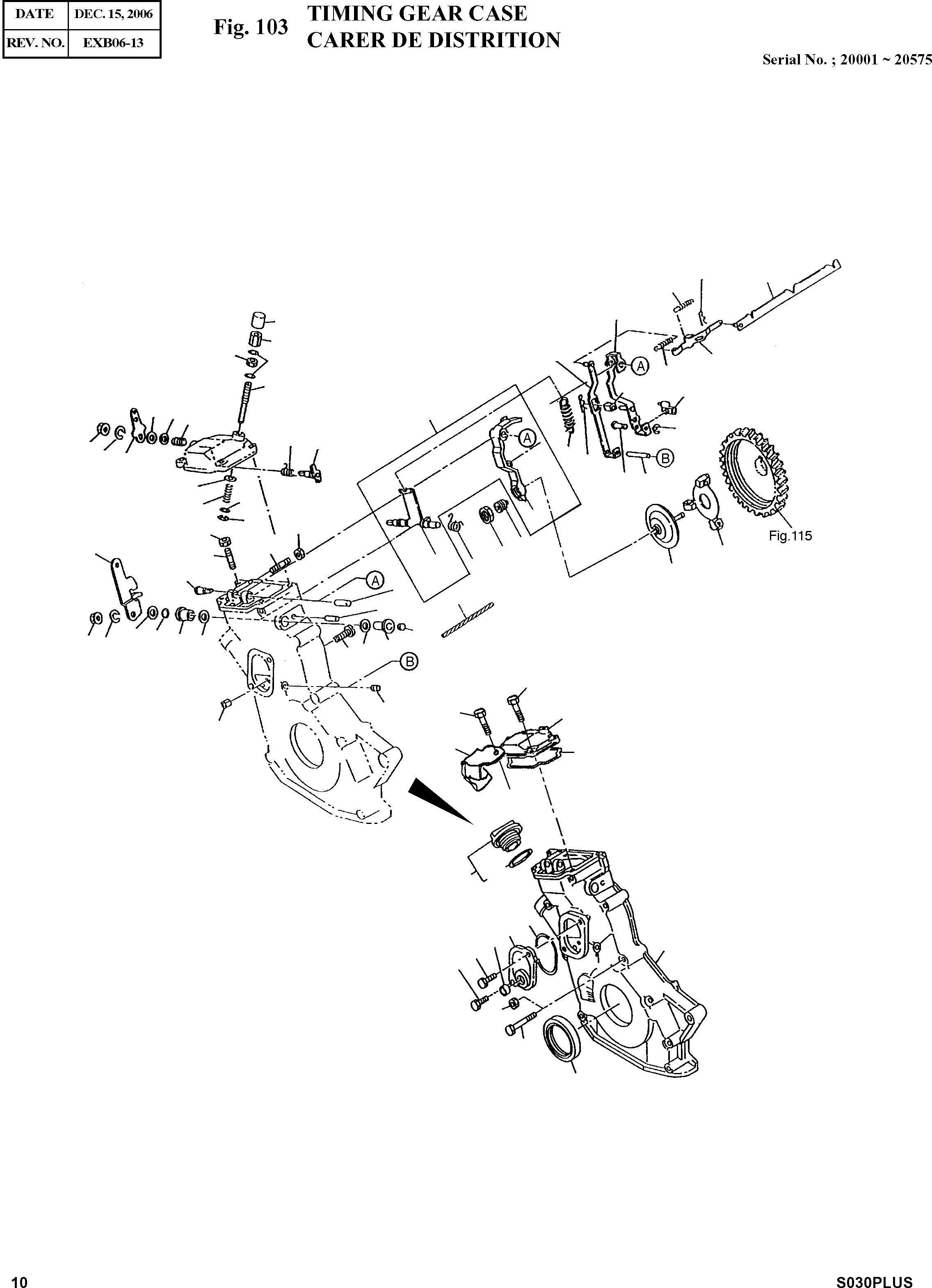 Other: DOOSAN-DAEWOO / SOLAR 030PLUS (S/N. 20001 ~ )(S030p-c) / TIMING GEAR CASE(103 : 103)