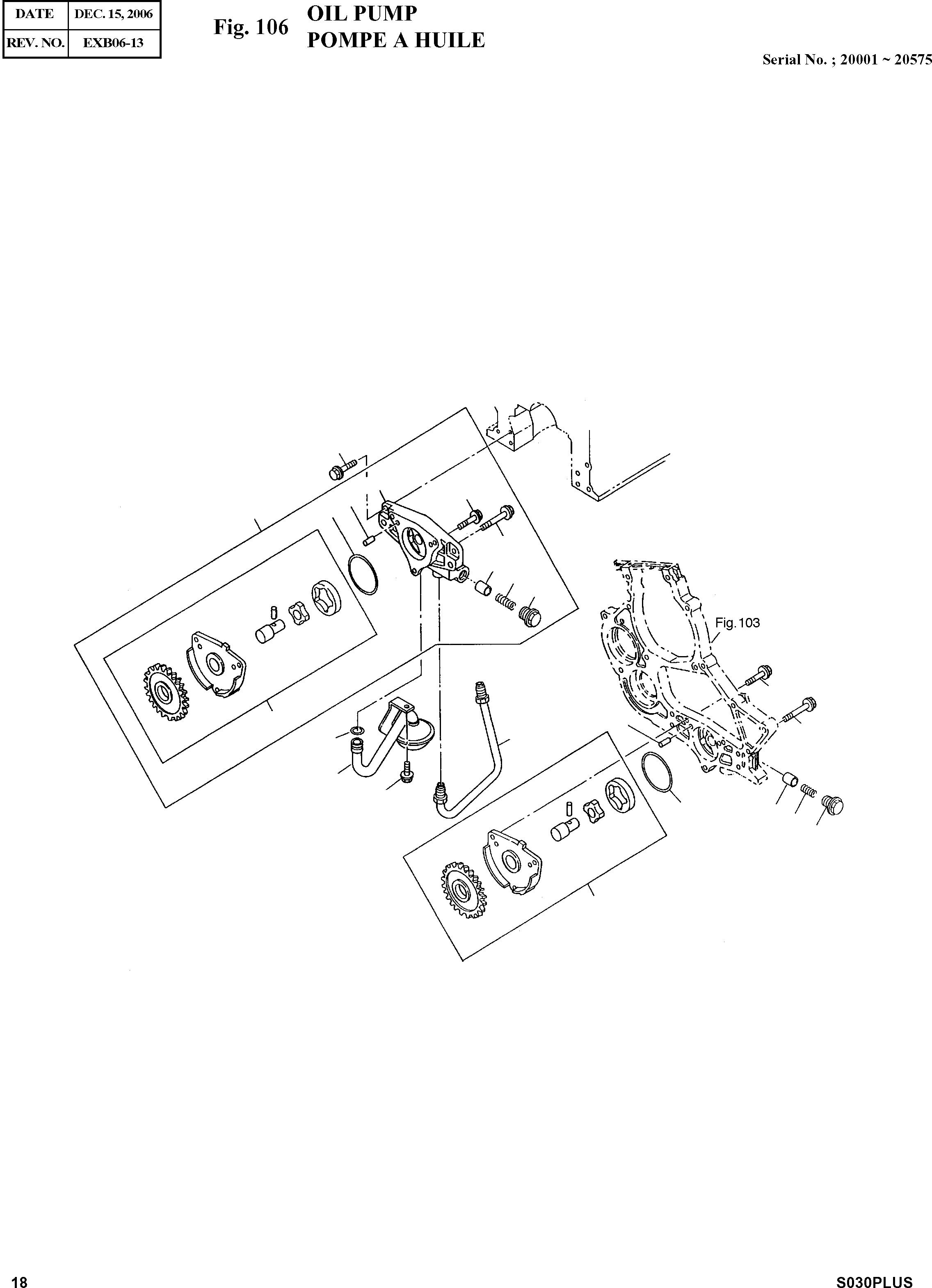Other: DOOSAN-DAEWOO / SOLAR 030PLUS (S/N. 20001 ~ )(S030p-c) / OIL PUMP(106 : 106)