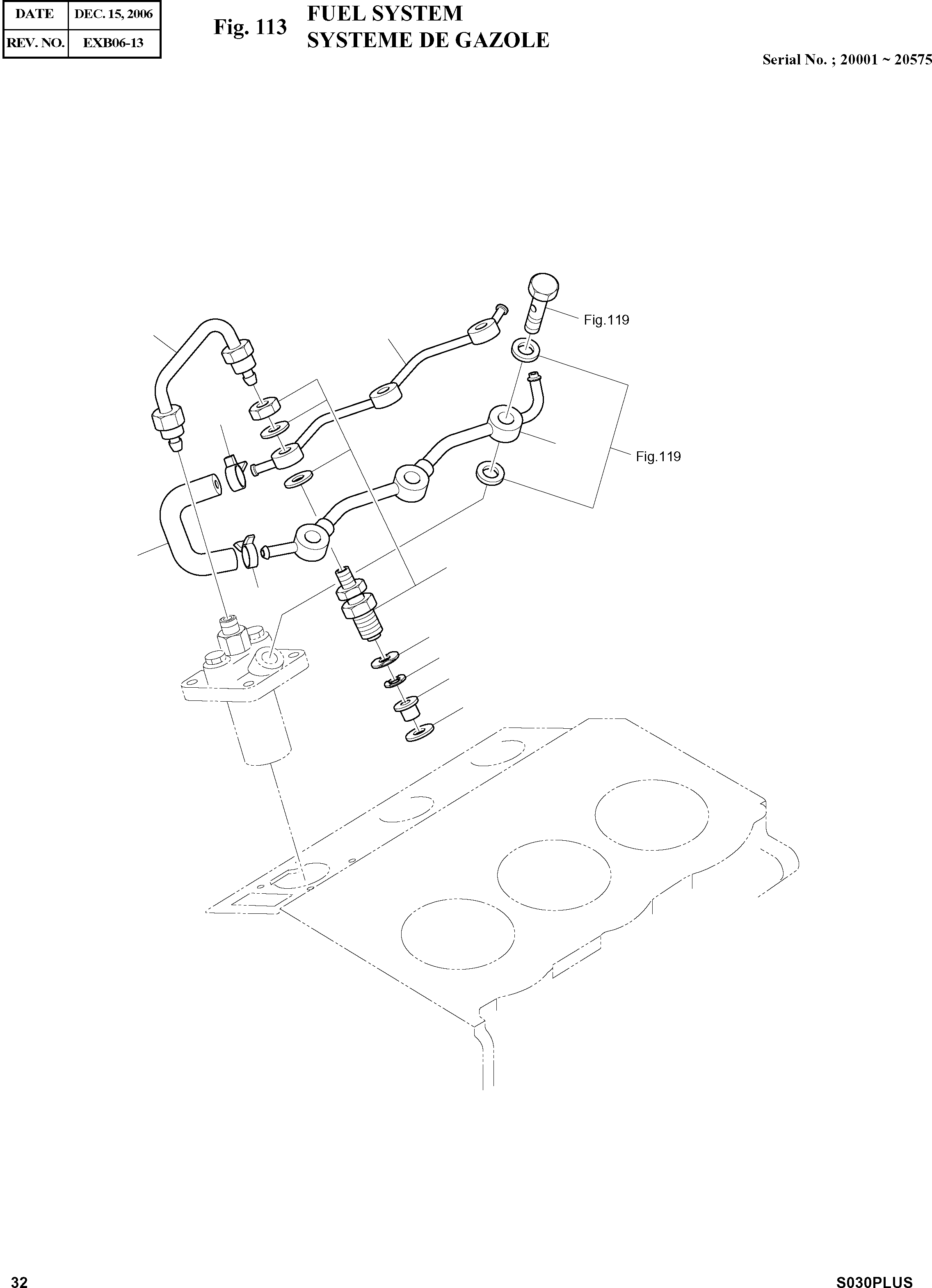 Other: DOOSAN-DAEWOO / SOLAR 030PLUS (S/N. 20001 ~ )(S030p-c) / FUEL SYSTEM(113 : 113)