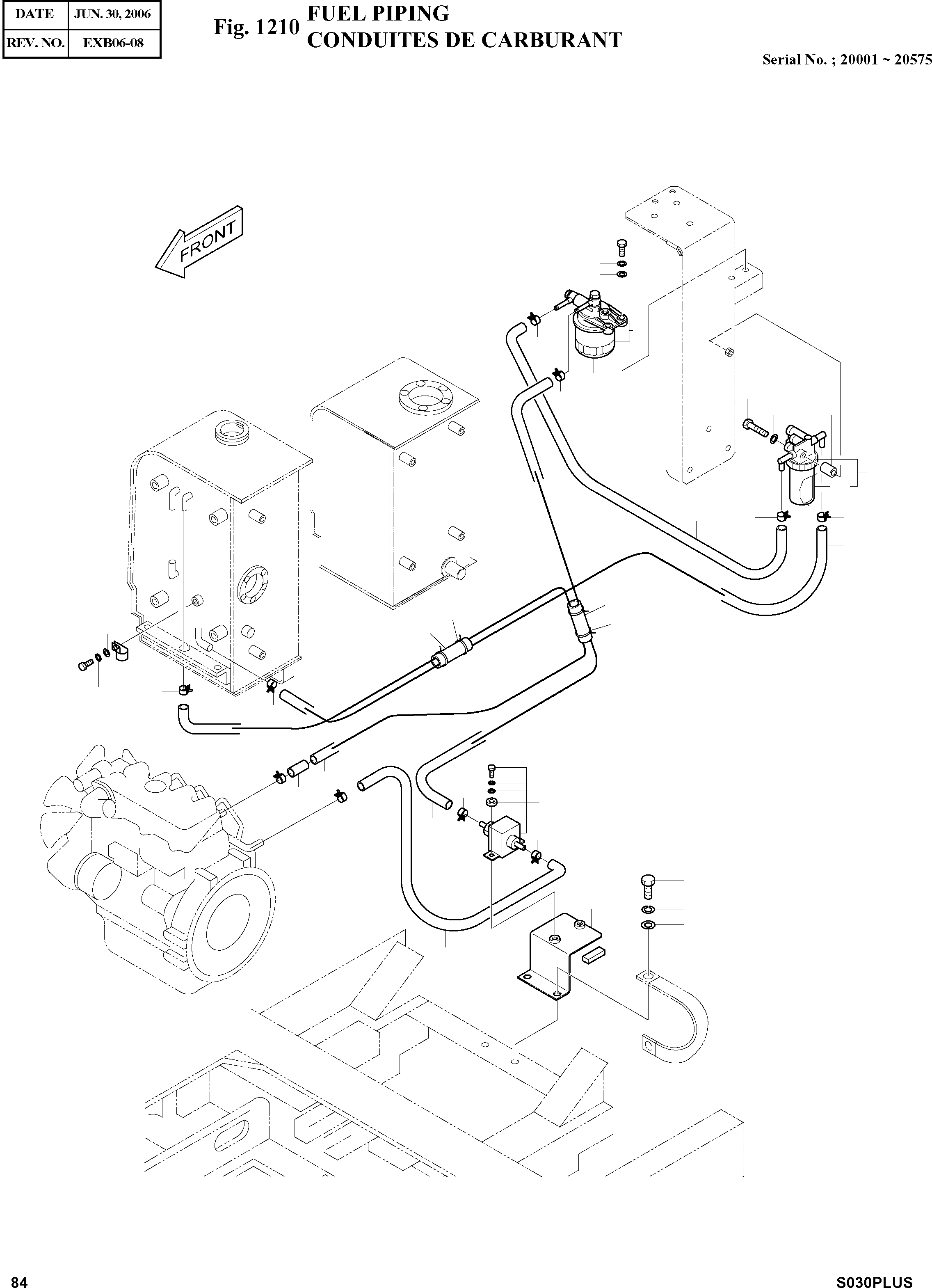 Other: DOOSAN-DAEWOO / SOLAR 030PLUS (S/N. 20001 ~ )(S030p-c) / FUEL PIPING(1210 : 1210)