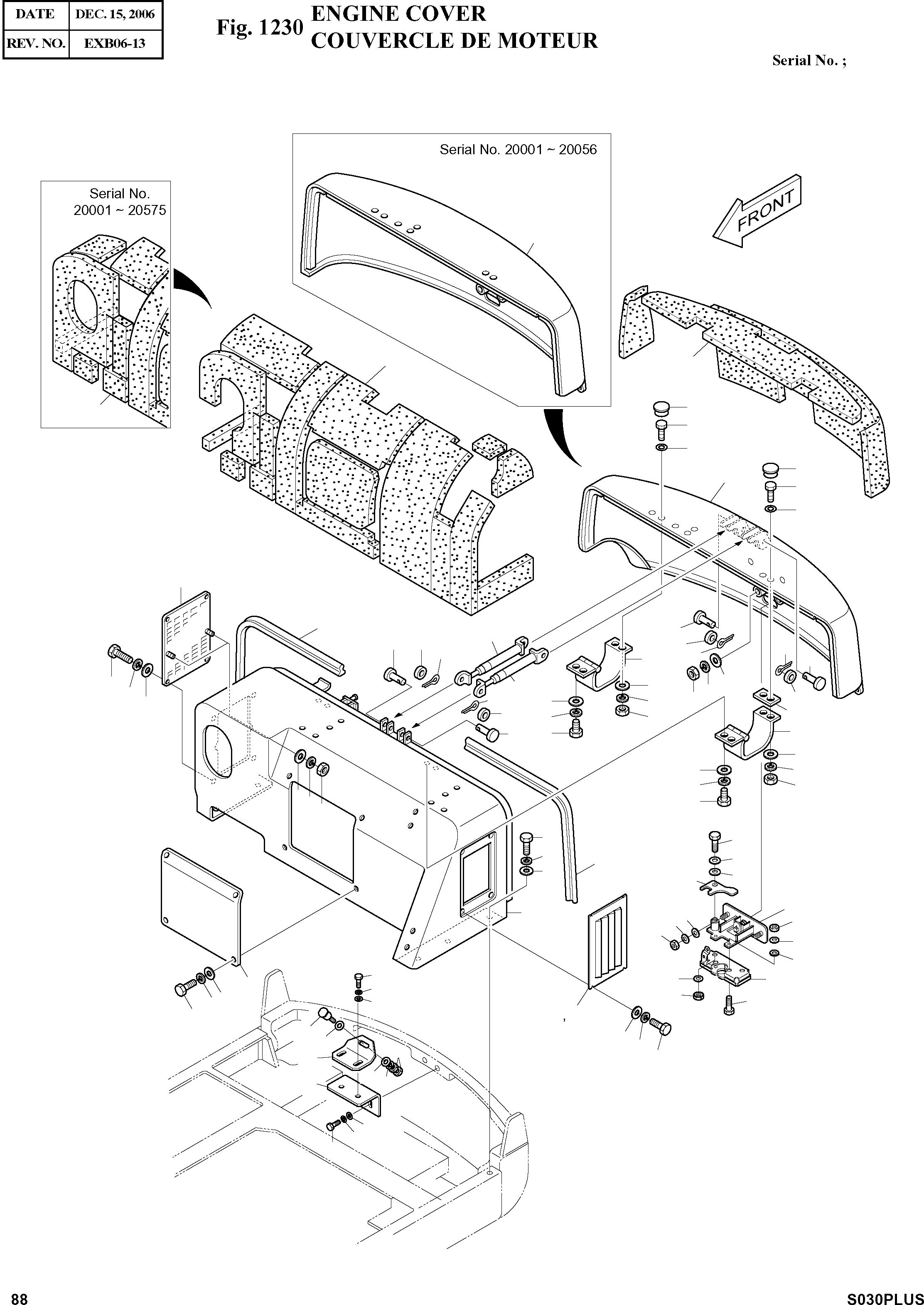 Other: DOOSAN-DAEWOO / SOLAR 030PLUS (S/N. 20001 ~ )(S030p-c) / ENGINE COVER(1230 : 1230)
