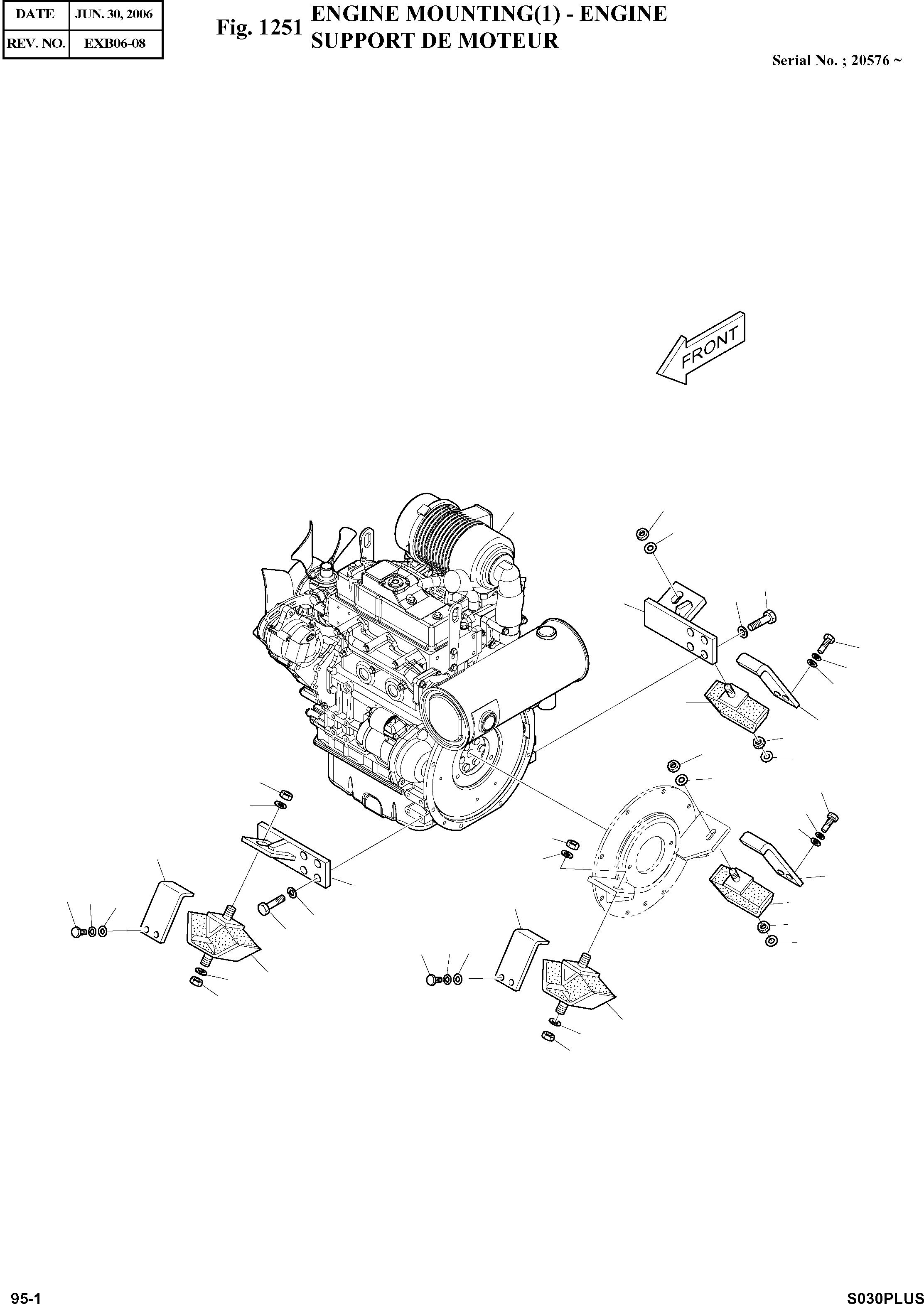 Other: DOOSAN-DAEWOO / SOLAR 030PLUS (S/N. 20001 ~ )(S030p-c) / ENGINE MOUNTING(1) - ENGINE(1251 : 1251)