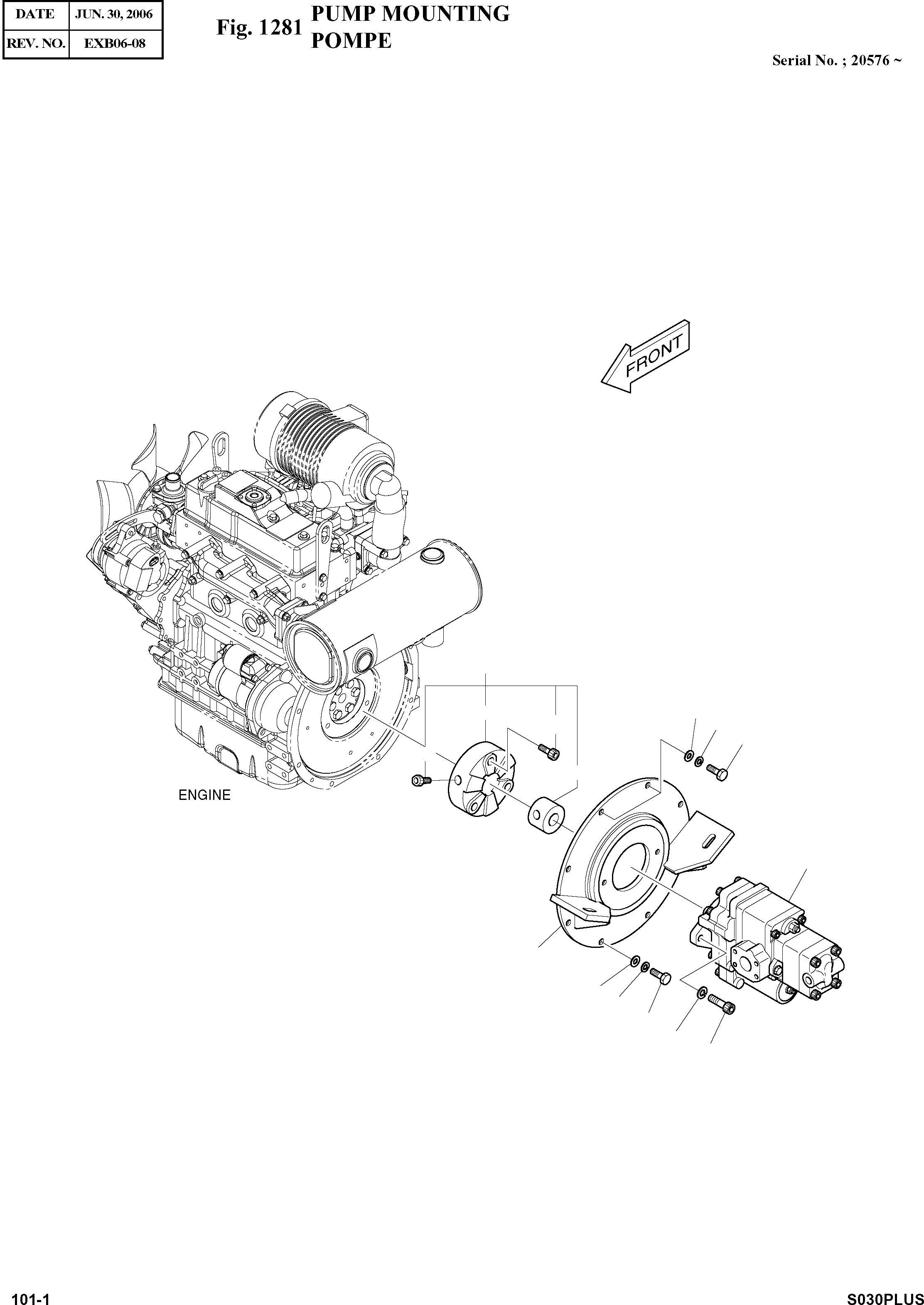 Other: DOOSAN-DAEWOO / SOLAR 030PLUS (S/N. 20001 ~ )(S030p-c) / PUMP MOUNTING(1281 : 1281)