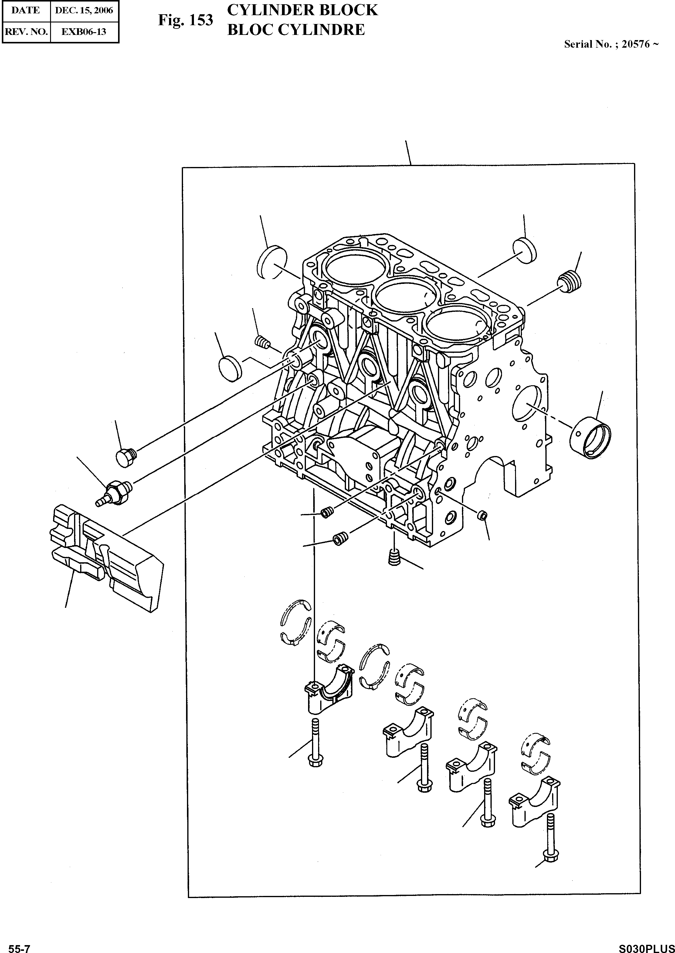 Other: DOOSAN-DAEWOO / SOLAR 030PLUS (S/N. 20001 ~ )(S030p-c) / CYLINDER BLOCK(153 : 153)