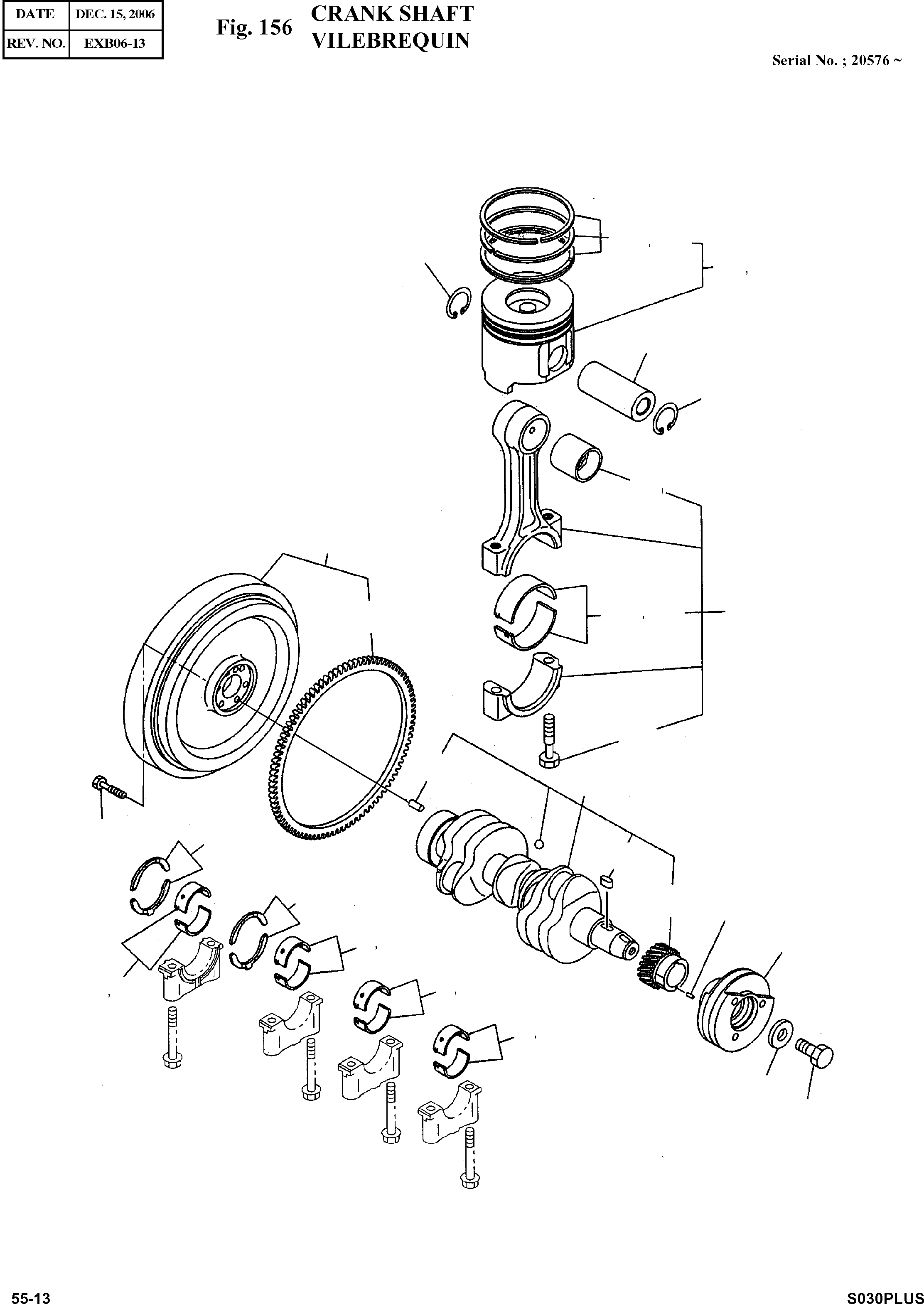 Other: DOOSAN-DAEWOO / SOLAR 030PLUS (S/N. 20001 ~ )(S030p-c) / CRANK SHAFT(156 : 156)