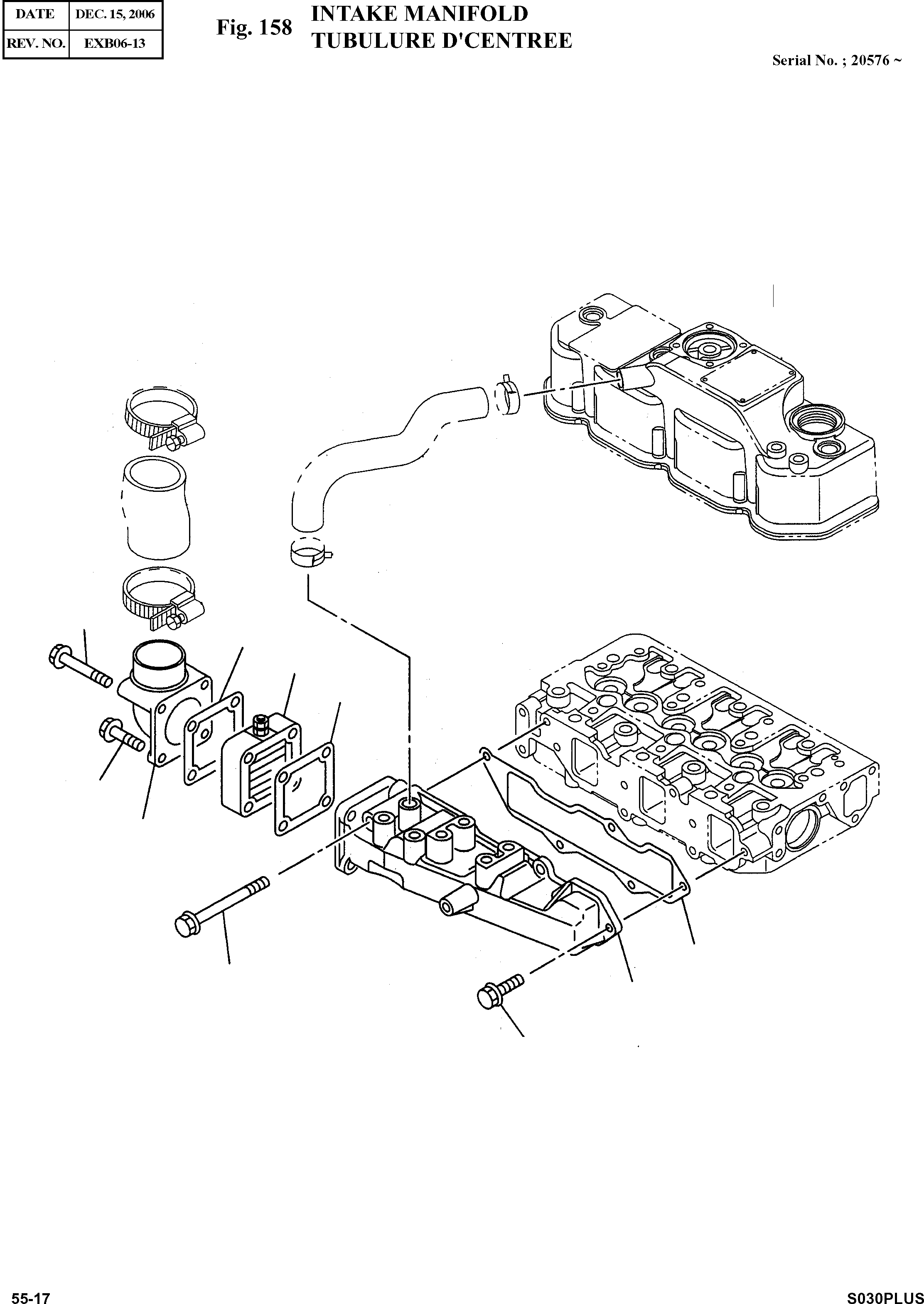 Other: DOOSAN-DAEWOO / SOLAR 030PLUS (S/N. 20001 ~ )(S030p-c) / INTAKE MANIFOLD(158 : 158)