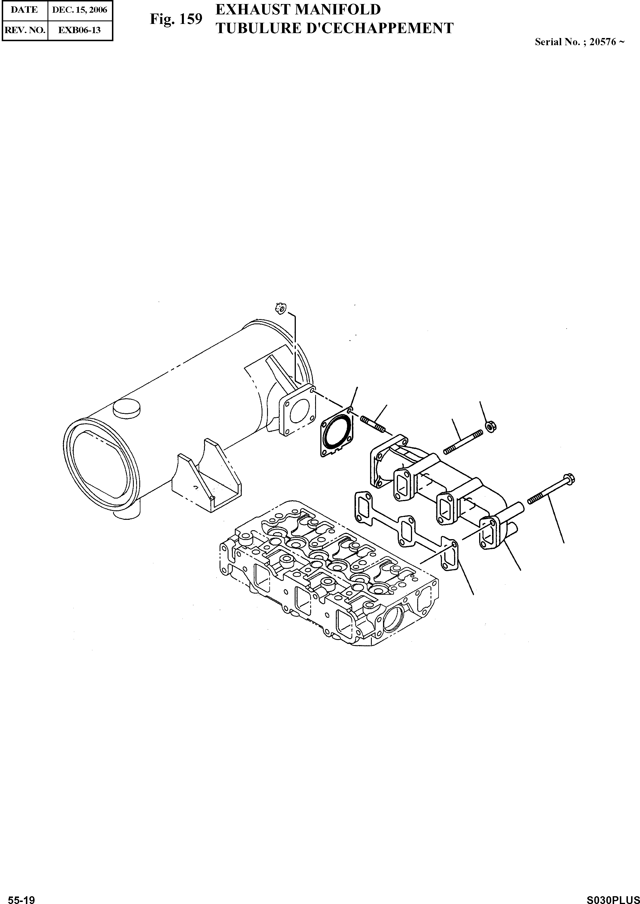 Other: DOOSAN-DAEWOO / SOLAR 030PLUS (S/N. 20001 ~ )(S030p-c) / EXHAUST MANIFOLD(159 : 159)