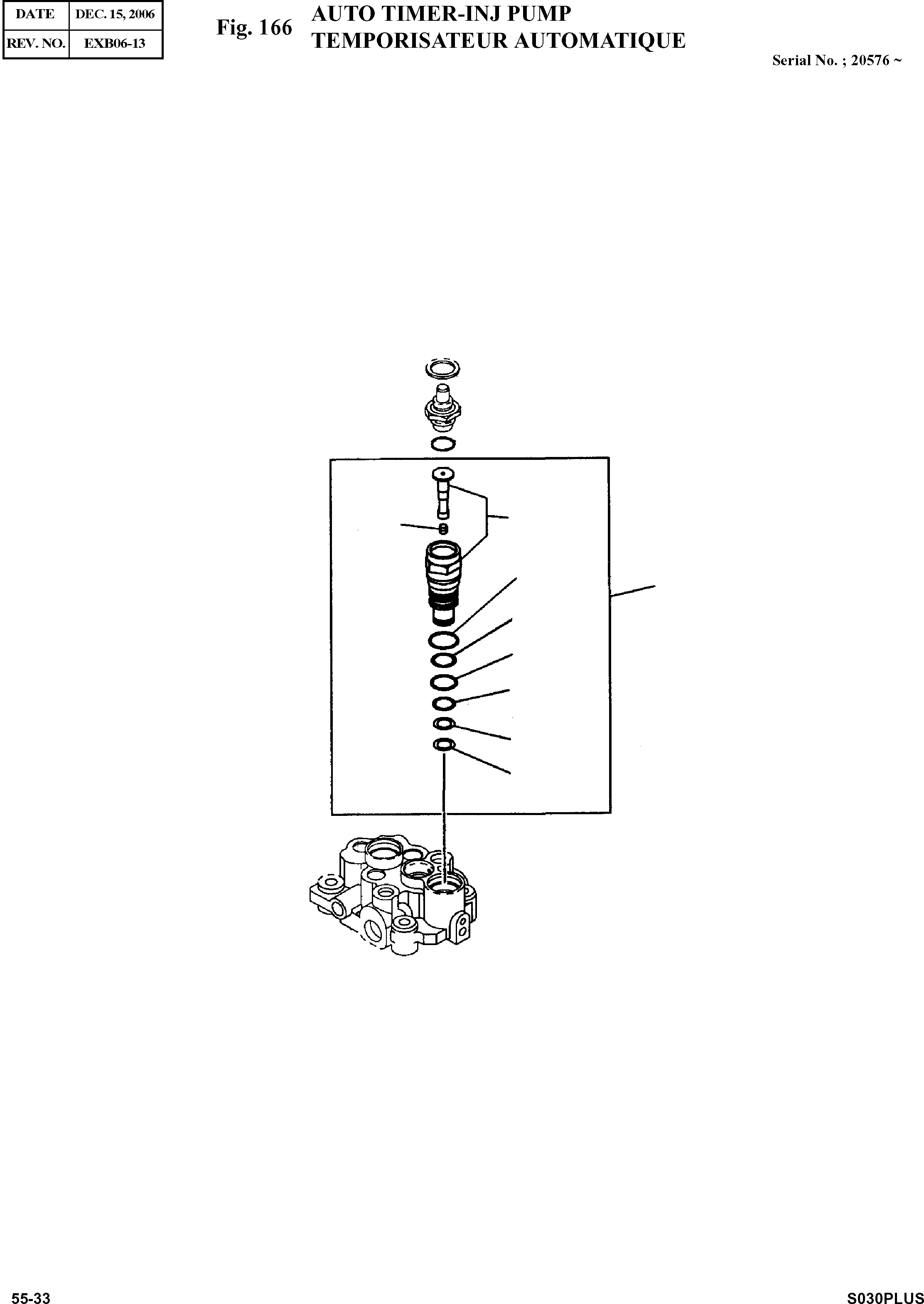 Other: DOOSAN-DAEWOO / SOLAR 030PLUS (S/N. 20001 ~ )(S030p-c) / AUTO TIMER-INJ PUMP(166 : 166)