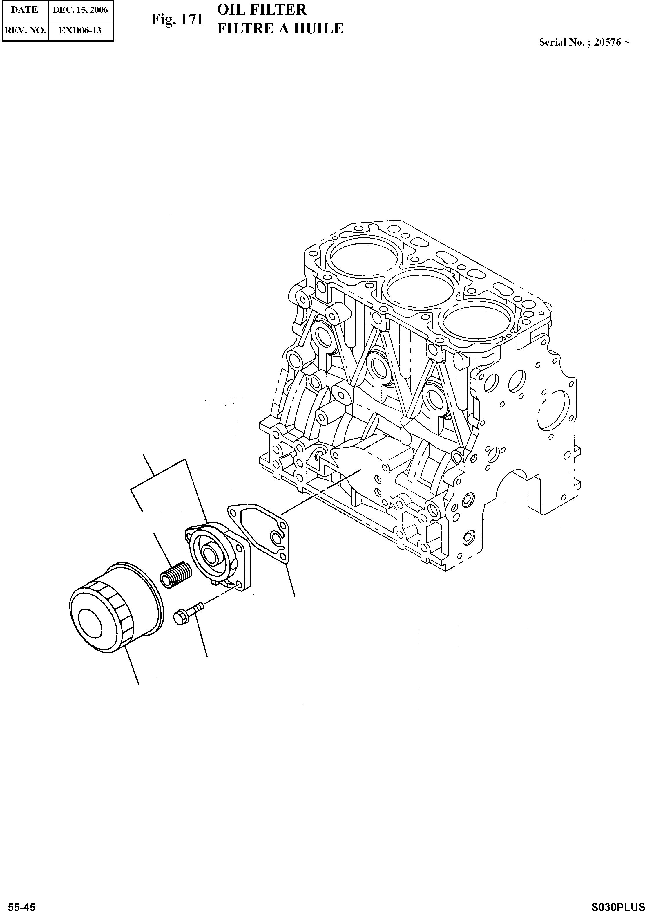 Other: DOOSAN-DAEWOO / SOLAR 030PLUS (S/N. 20001 ~ )(S030p-c) / OIL FILTER(171 : 171)