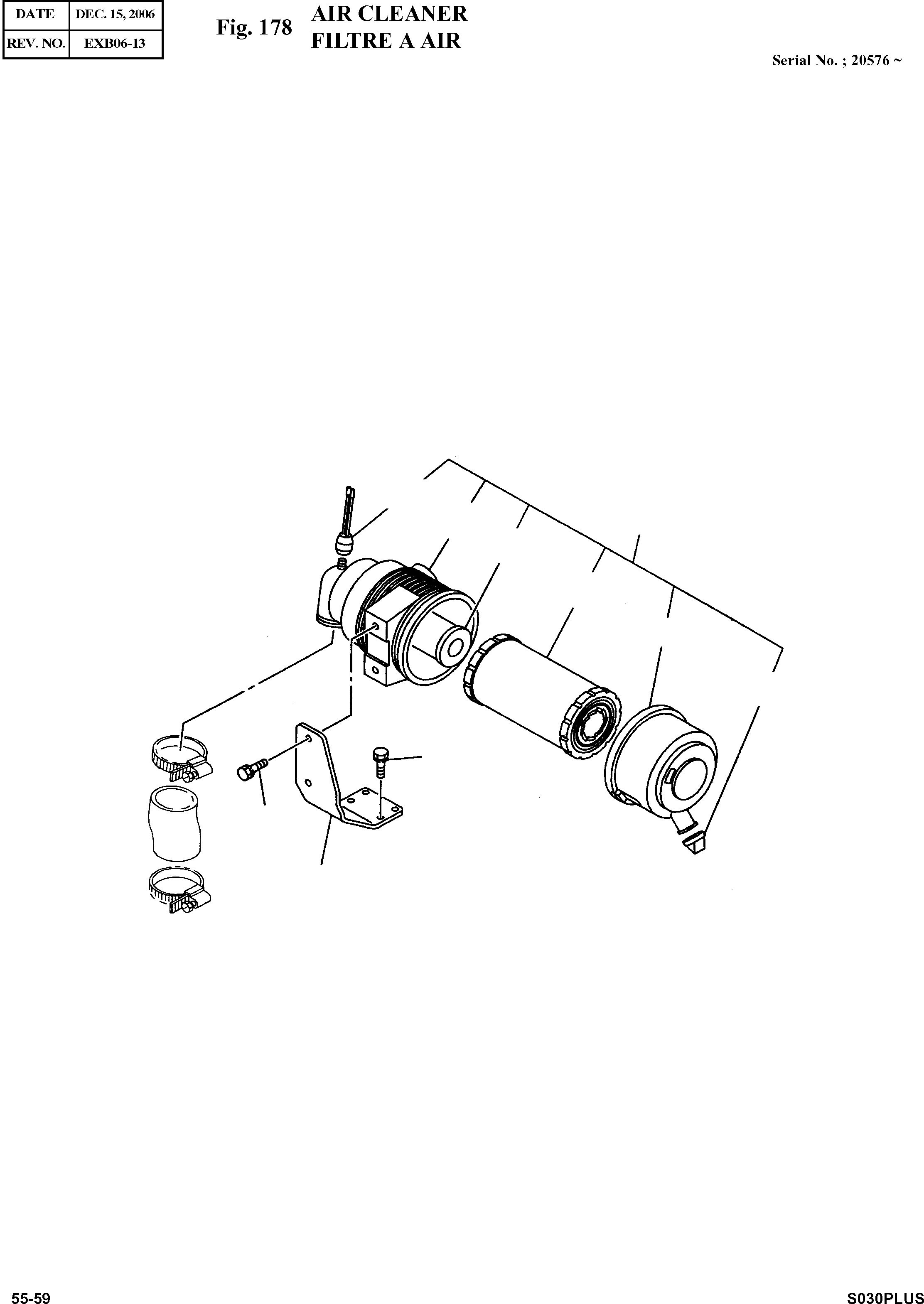 Other: DOOSAN-DAEWOO / SOLAR 030PLUS (S/N. 20001 ~ )(S030p-c) / AIR CLEANER(178 : 178)