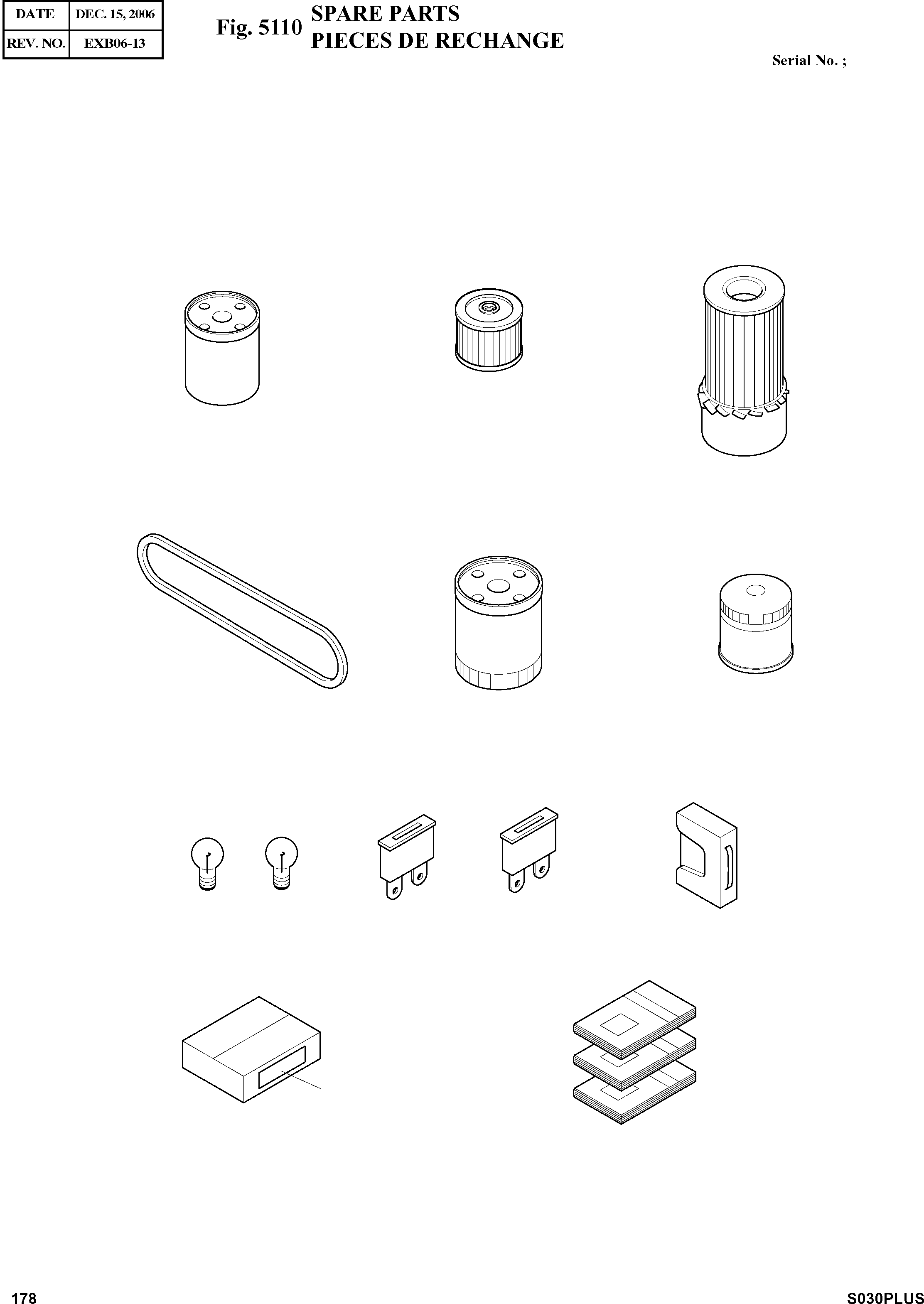 Other: DOOSAN-DAEWOO / SOLAR 030PLUS (S/N. 20001 ~ )(S030p-c) / SPARE PARTS(5110 : 5110)