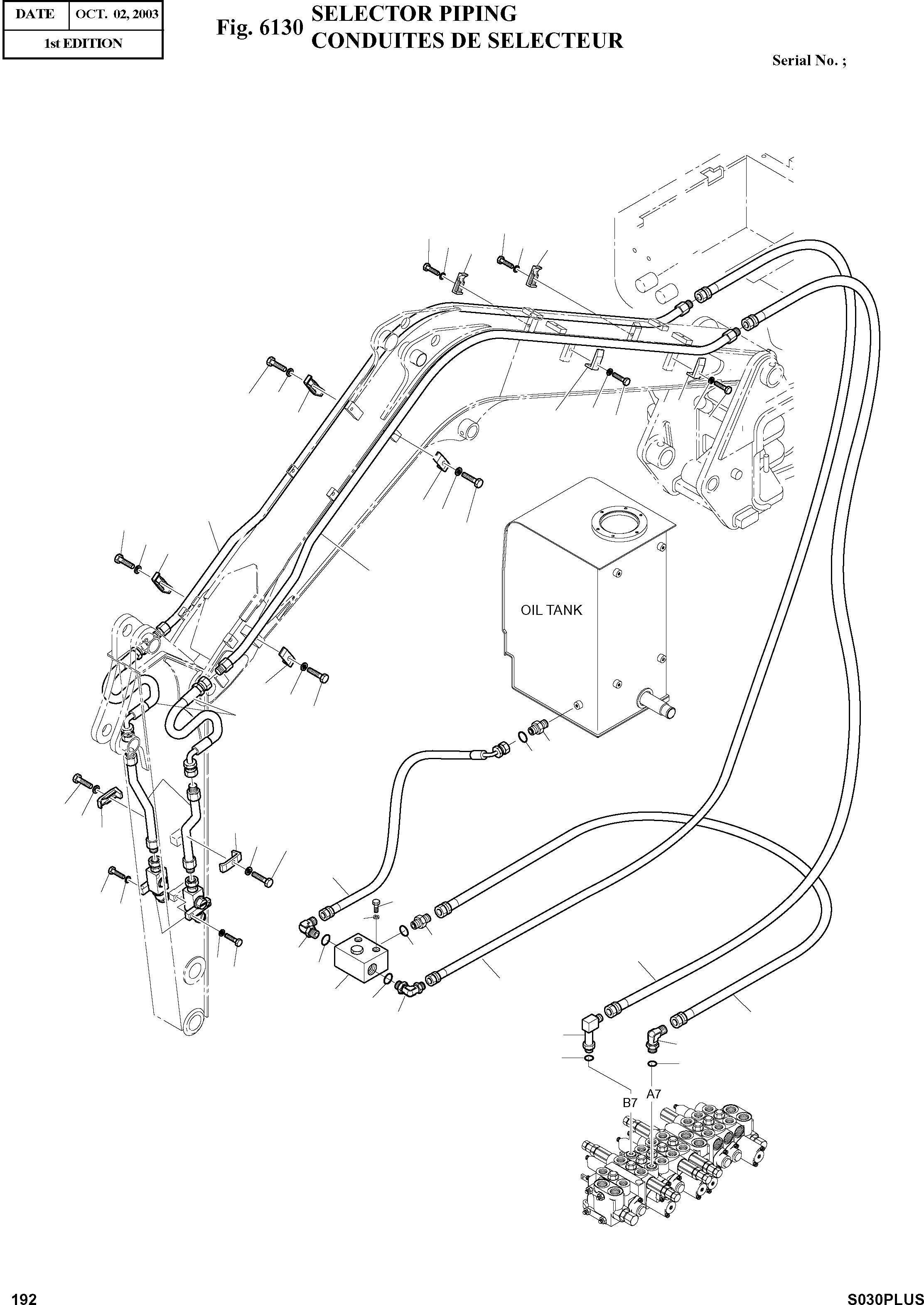 Other: DOOSAN-DAEWOO / SOLAR 030PLUS (S/N. 20001 ~ )(S030p-c) / SELECTOR PIPING(6130 : 6130)