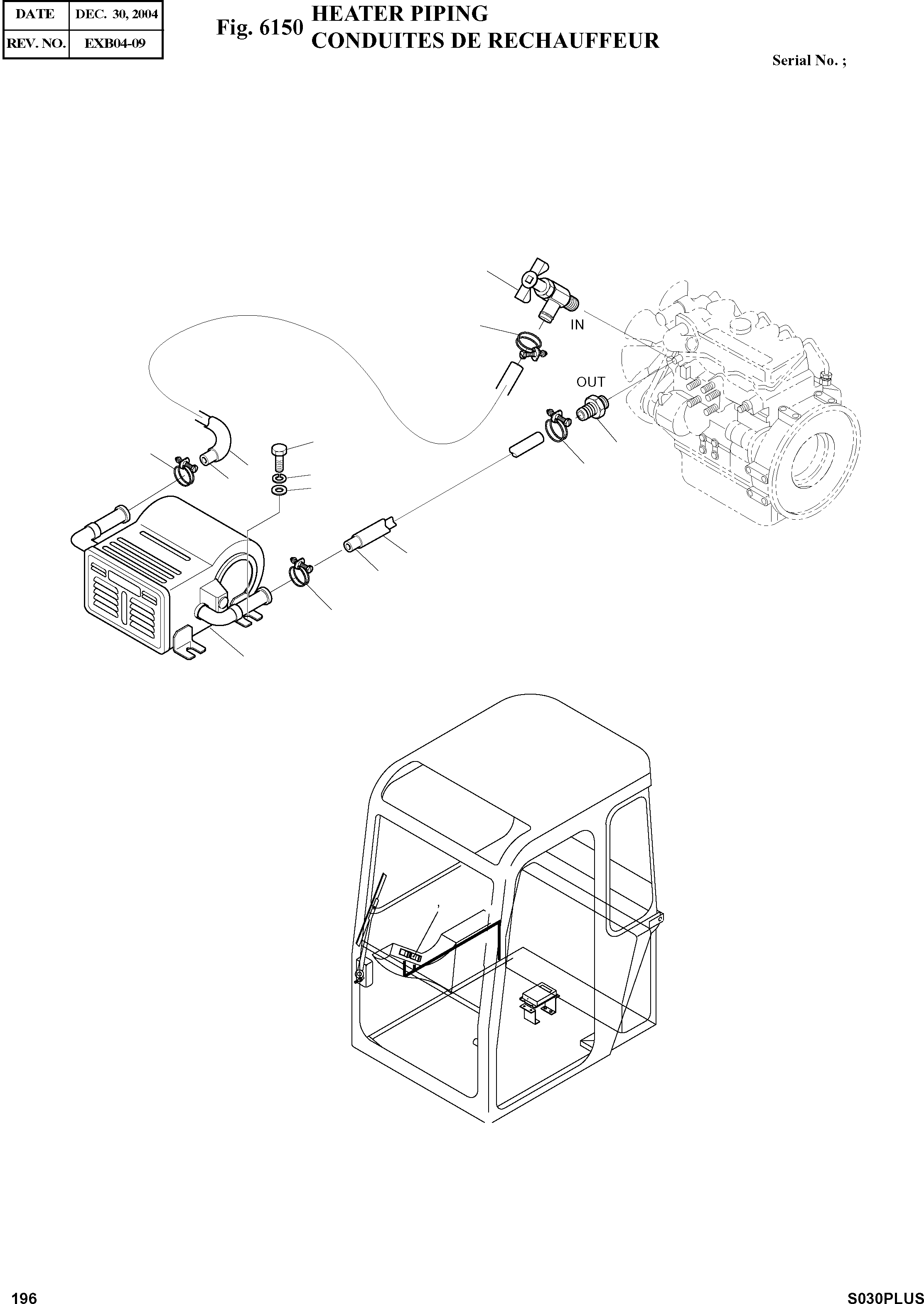 Other: DOOSAN-DAEWOO / SOLAR 030PLUS (S/N. 20001 ~ )(S030p-c) / HEATER PIPING(6150 : 6150)