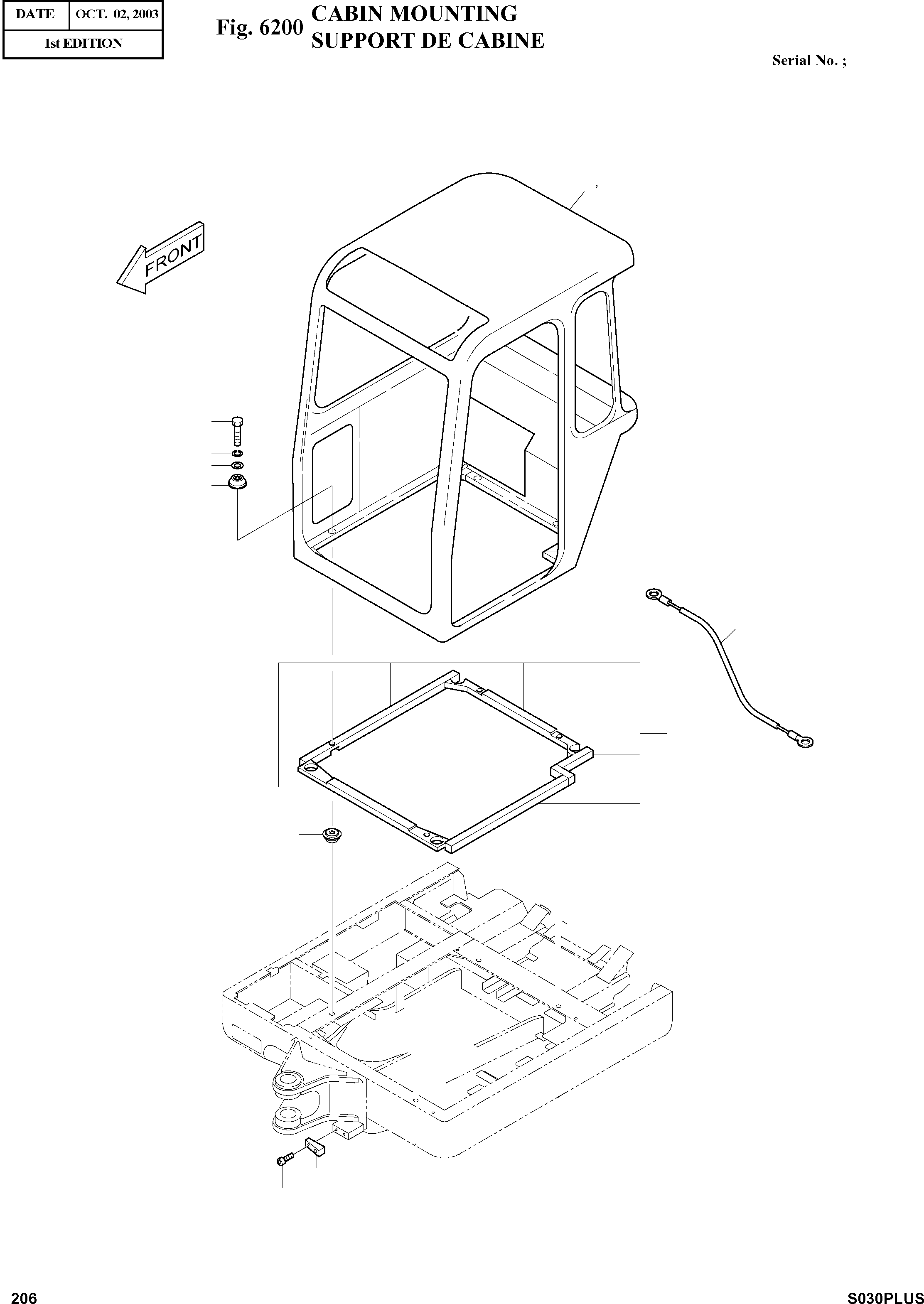 Other: DOOSAN-DAEWOO / SOLAR 030PLUS (S/N. 20001 ~ )(S030p-c) / CABIN MOUNTING(6200 : 6200)
