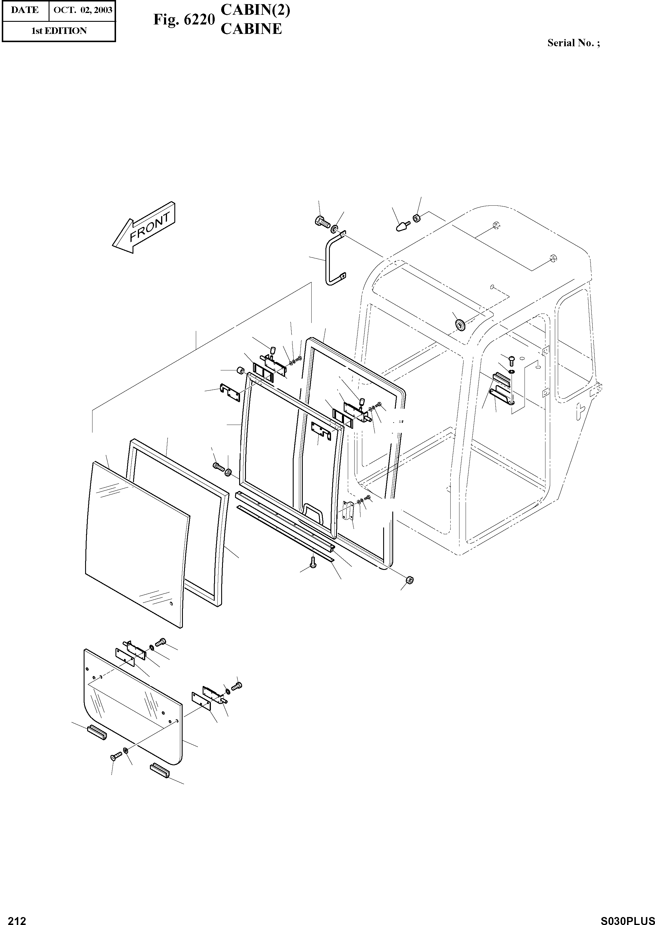 Other: DOOSAN-DAEWOO / SOLAR 030PLUS (S/N. 20001 ~ )(S030p-c) / CABIN(2)(6220 : 6220)