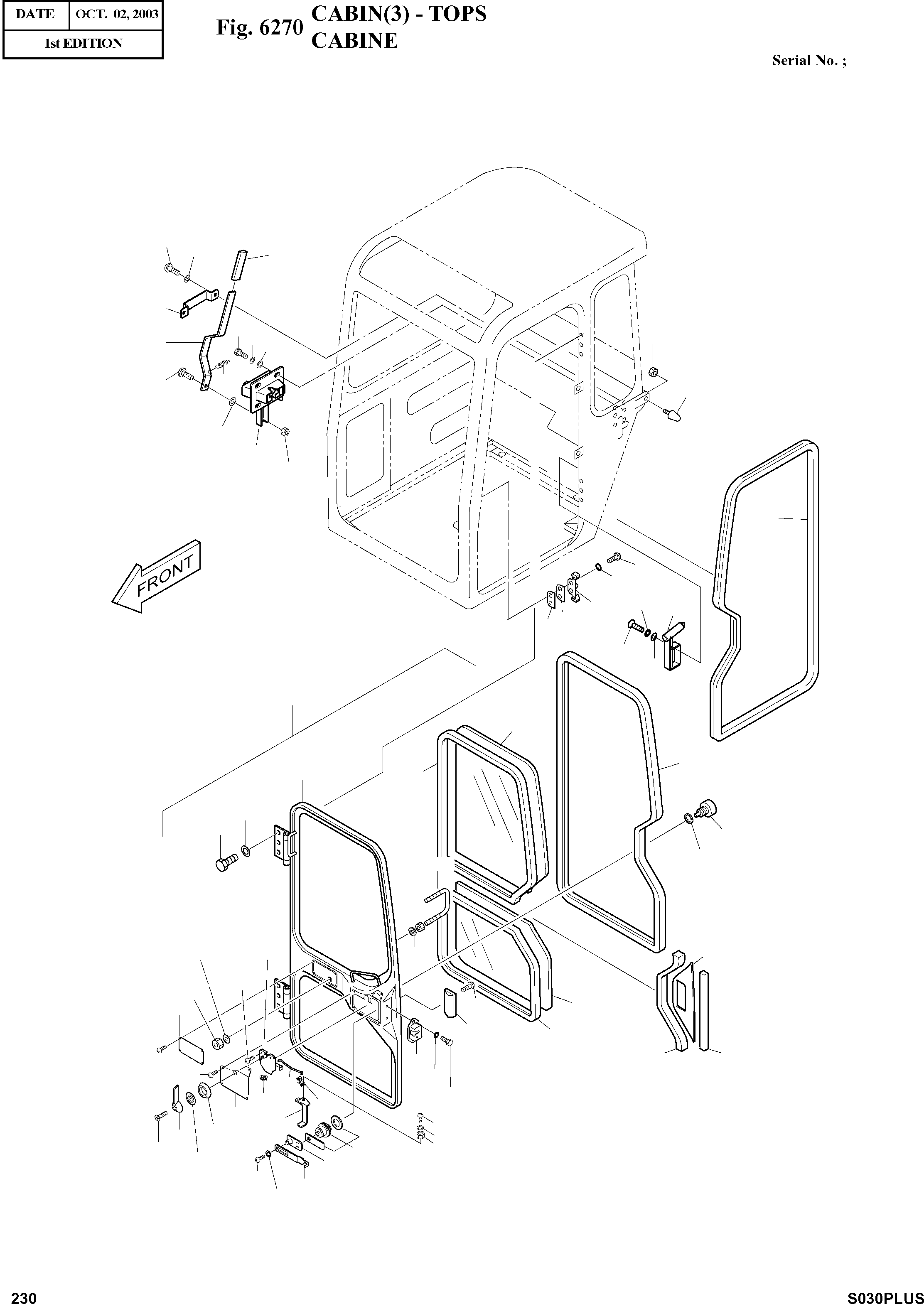 Other: DOOSAN-DAEWOO / SOLAR 030PLUS (S/N. 20001 ~ )(S030p-c) / CABIN(3) - TOPS(6270 : 6270)