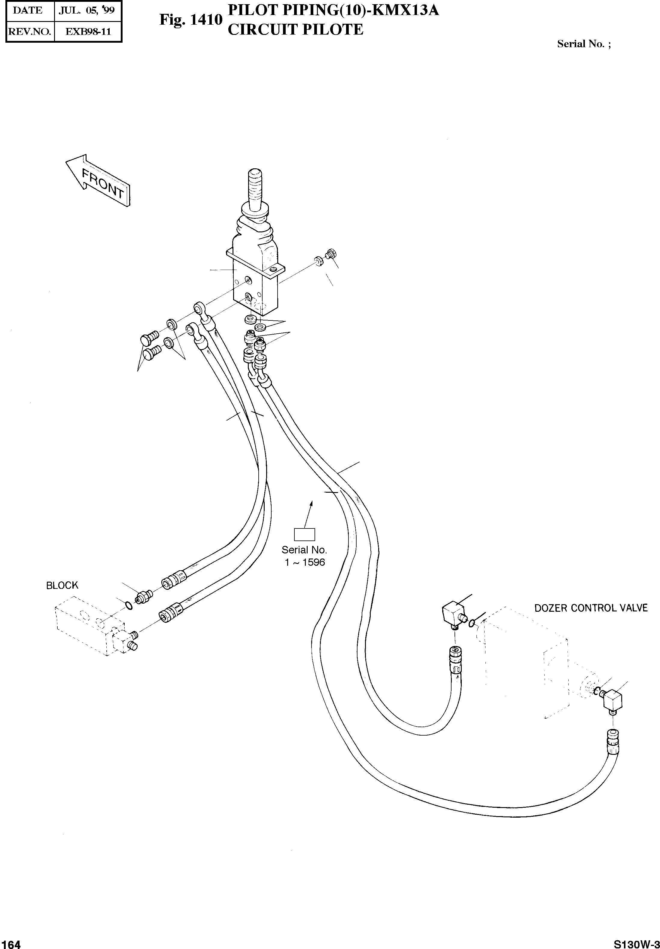 Other: DOOSAN-DAEWOO / SOLAR 130W-III(S130w-3) / PILOT PIPING(10)-KMX13A(1410 : 1410)