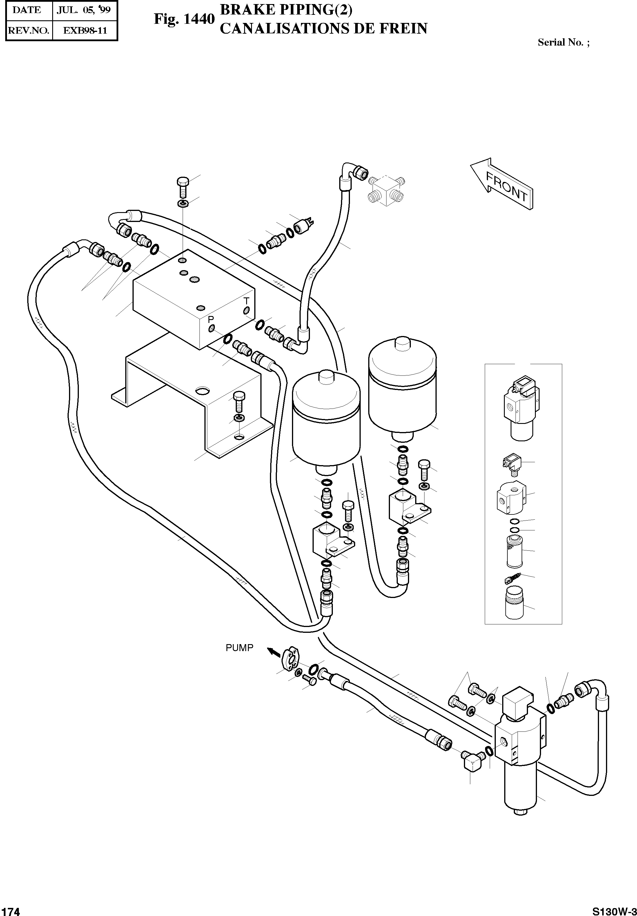 Other: DOOSAN-DAEWOO / SOLAR 130W-III(S130w-3) / BRAKE PIPING(2)(1440 : 1440)