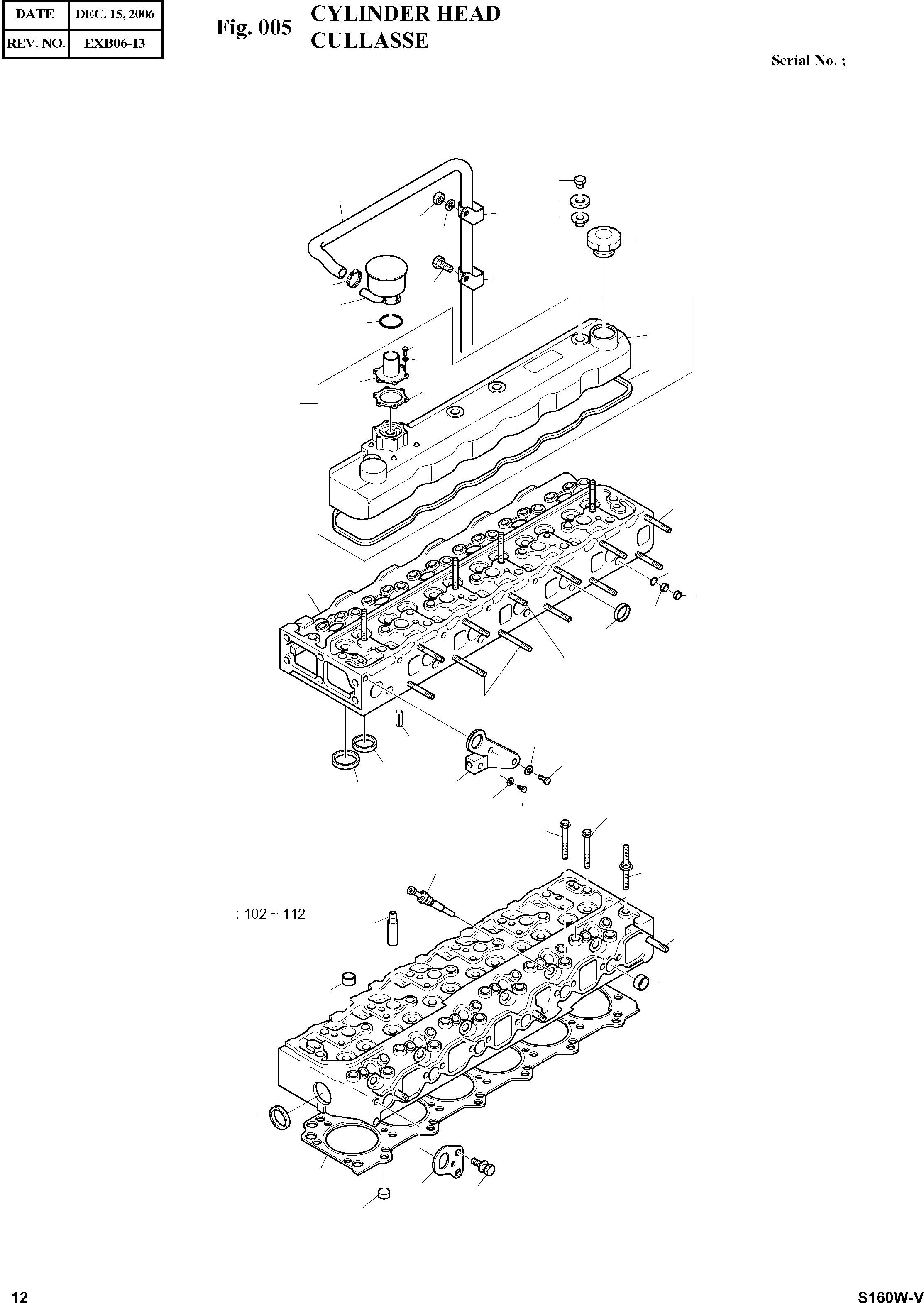Other: DOOSAN-DAEWOO / SOLAR 160W-V(S160W-V) / CYLINDER HEAD(005 : 005)