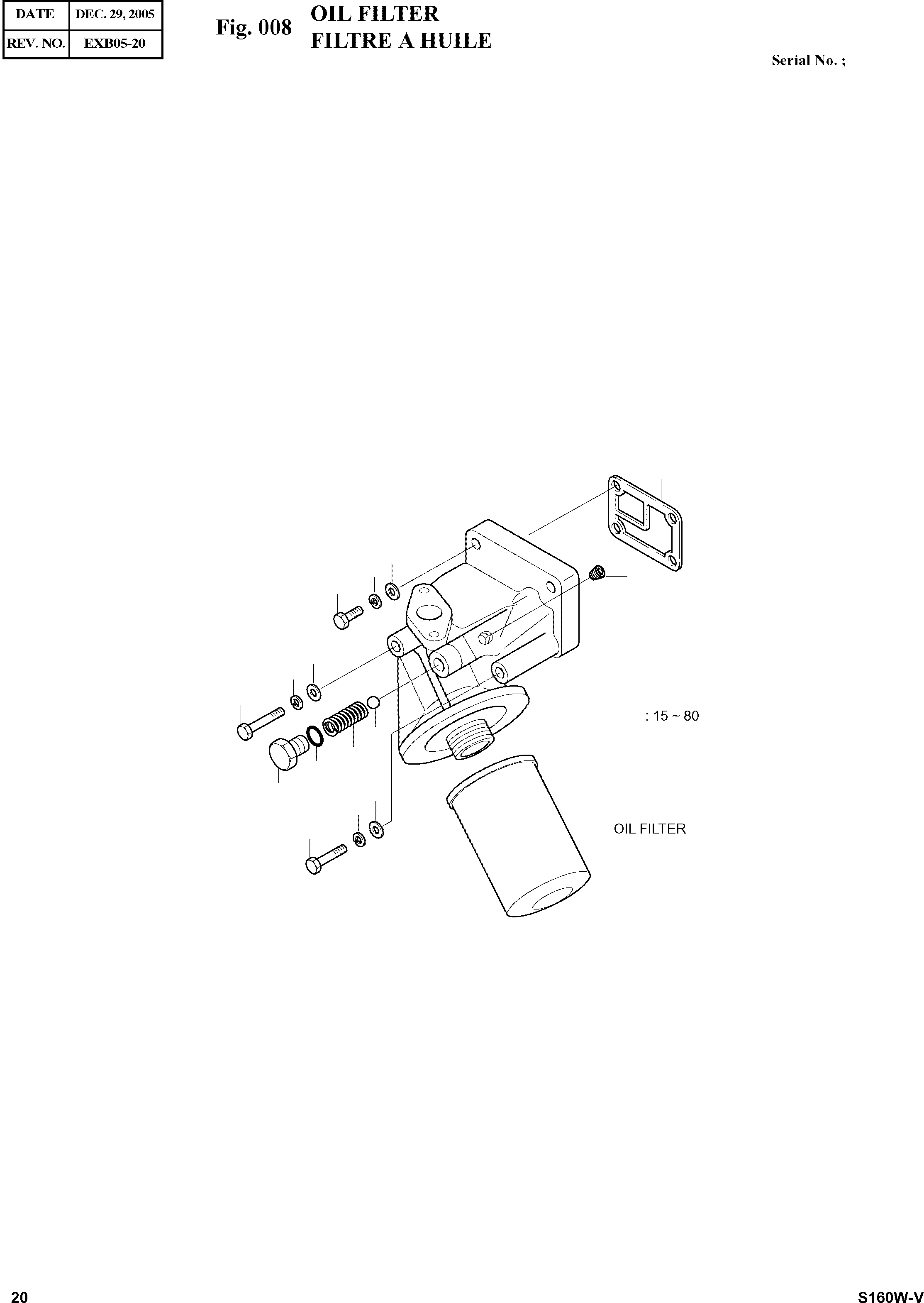 Other: DOOSAN-DAEWOO / SOLAR 160W-V(S160W-V) / OIL FILTER(008 : 008)