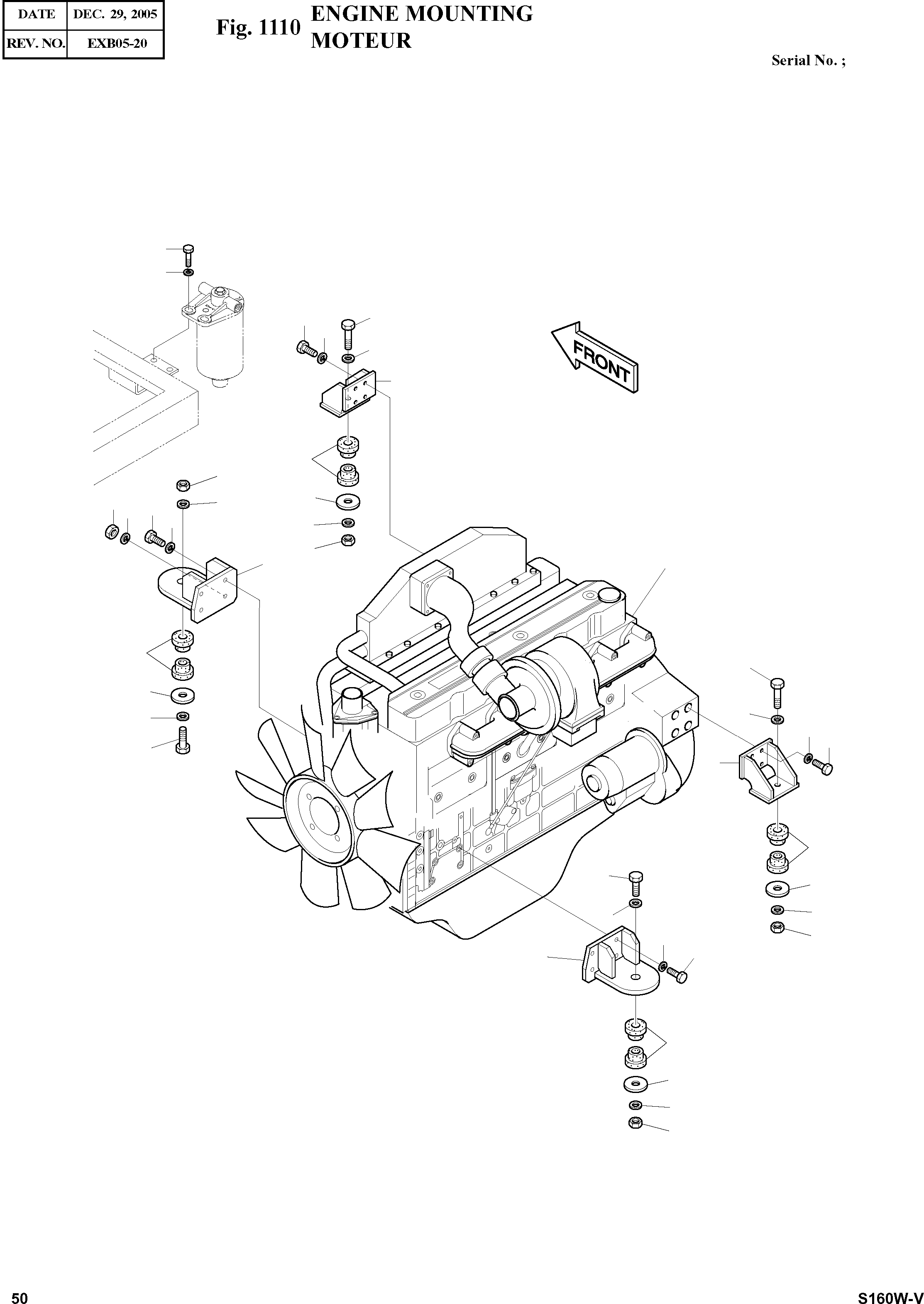 Other: DOOSAN-DAEWOO / SOLAR 160W-V(S160W-V) / ENGINE MOUNTING(1110 : 1110)